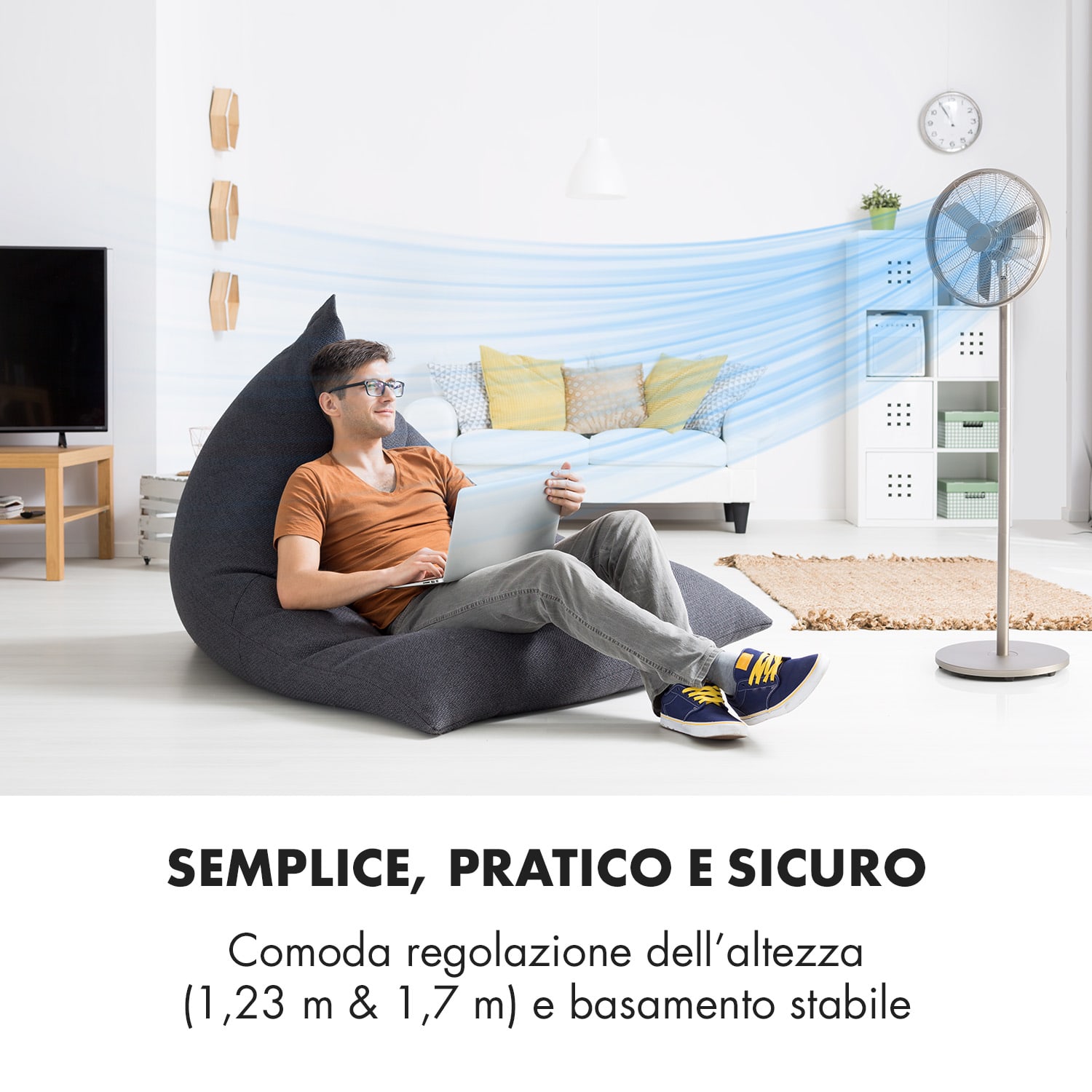 Ethos High Performance Ventilatore in Metallo, 16" (40 cm), 3 Modalità 