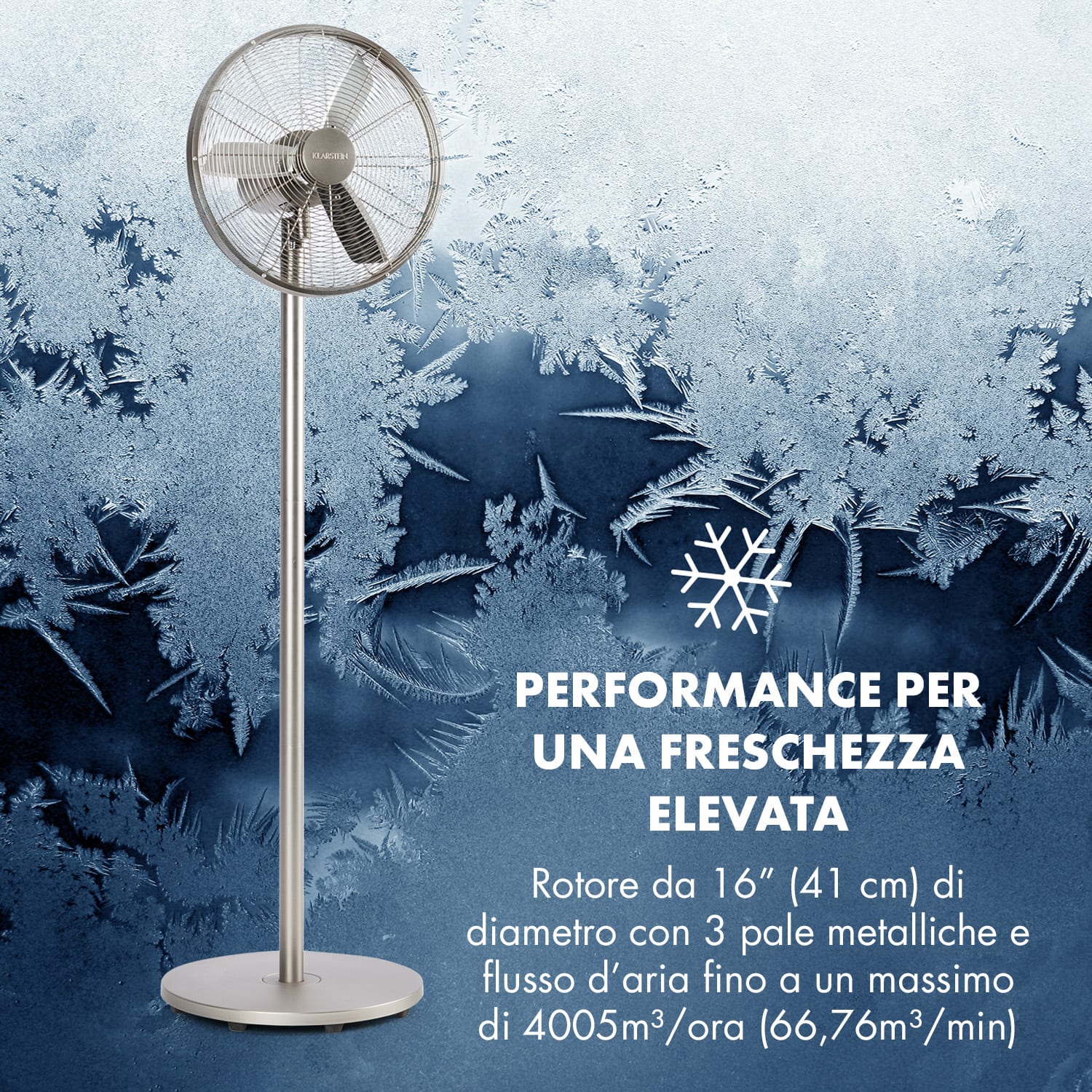 Ethos High Performance Ventilatore in Metallo, 16" (40 cm), 3 Modalità 