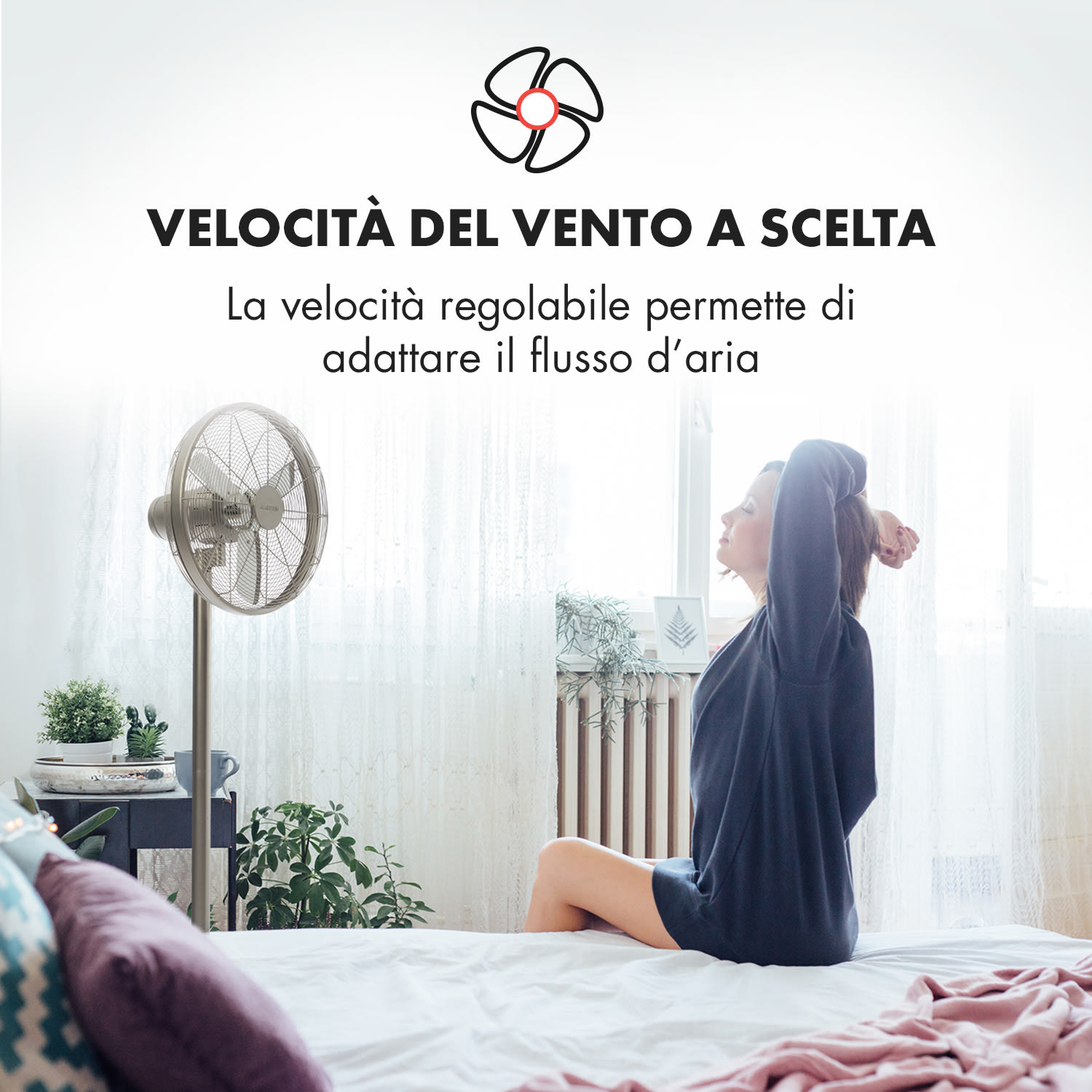 Ethos High Performance Ventilatore in Metallo, 16" (40 cm), 3 Modalità 