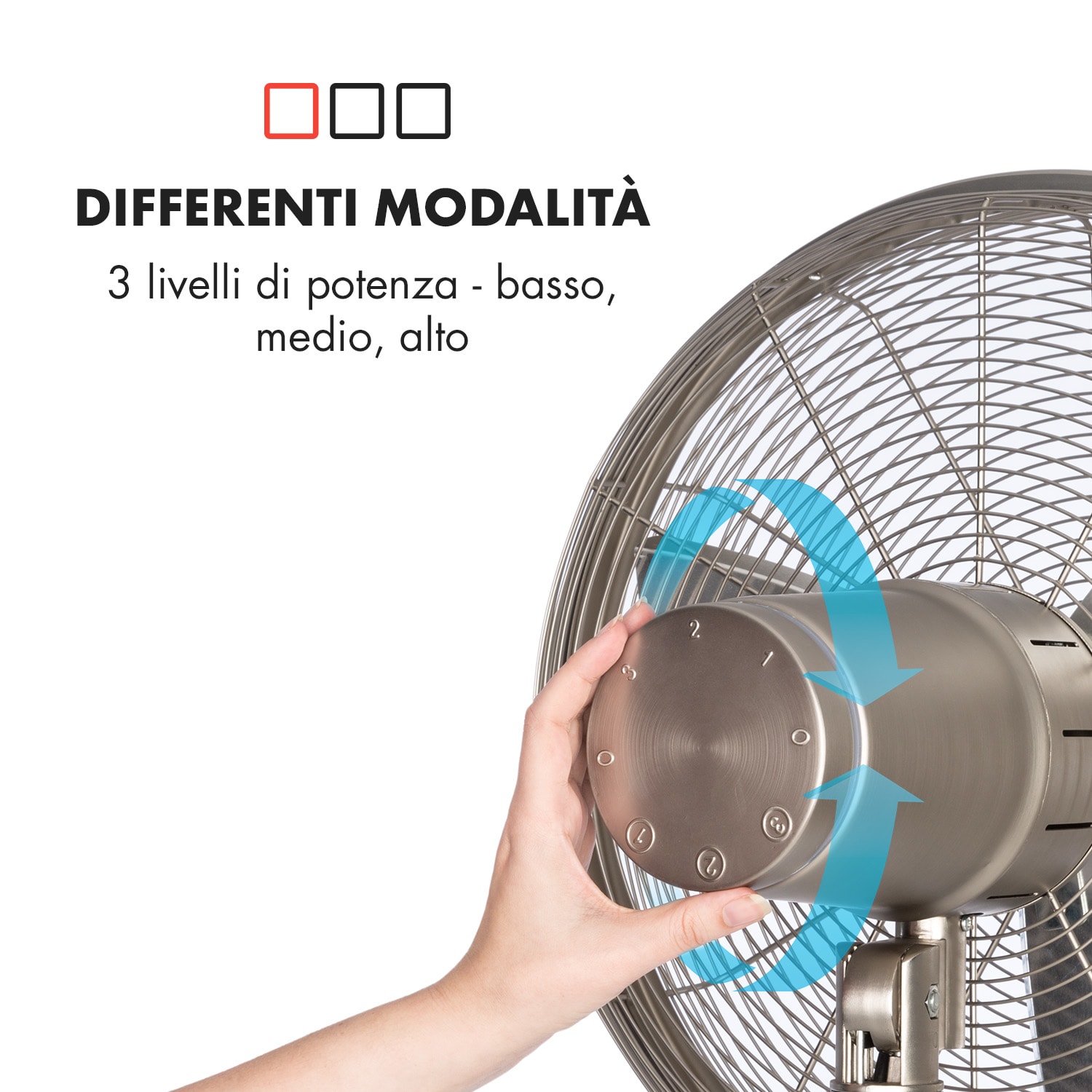 Ethos High Performance Ventilatore in Metallo, 16" (40 cm), 3 Modalità 