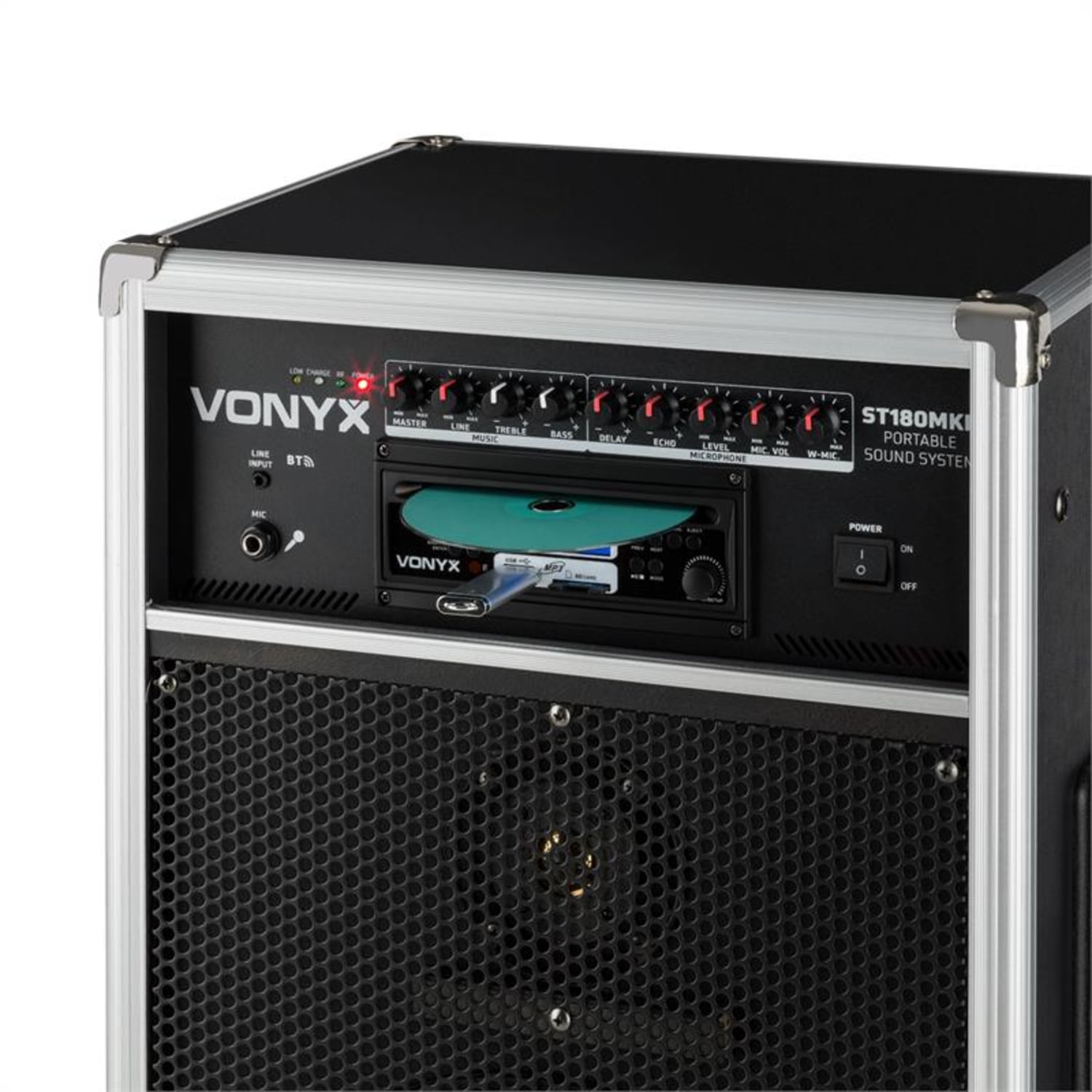 ST180MKII, prenosný PA systém, 450 W, USB, SD/MMC pre MP3CD prehrávače