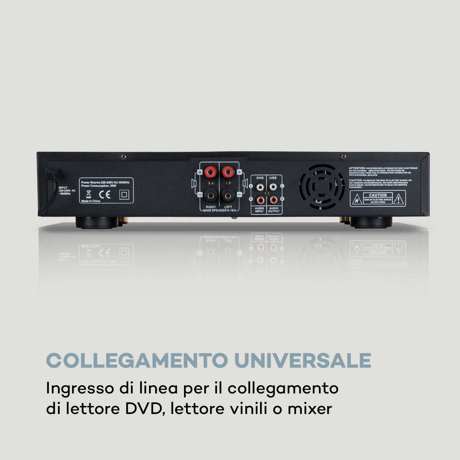 Karaoke Star 4 Karaoke-Set, 2 x 80 W max., BT, USB-Port, 2 x Mikro cavi Karaoke Star 4: 2 x 80 W / 2 wireless Microphone | Nero