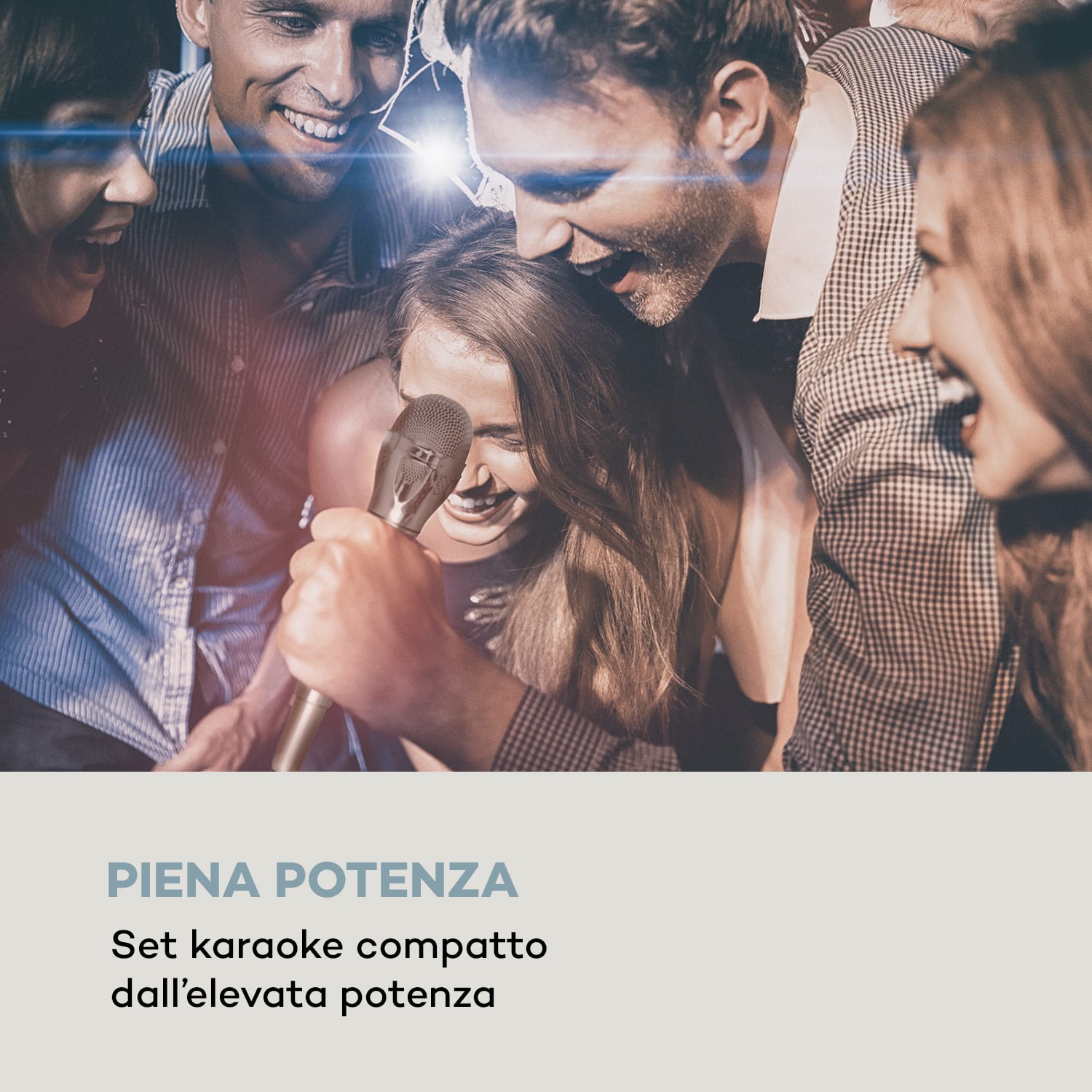 Karaoke Star 3 Karaoke-Set, 2 x 75 W max., BT, porta USB, Line-In, 2 x Microfono 