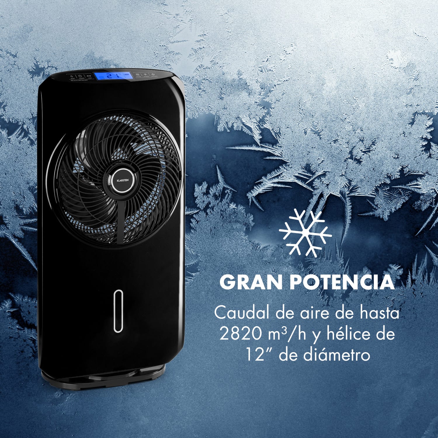 Cool Tropic Ventilador de pie con humidificador de aire 48W 2820m³/h negro Negro