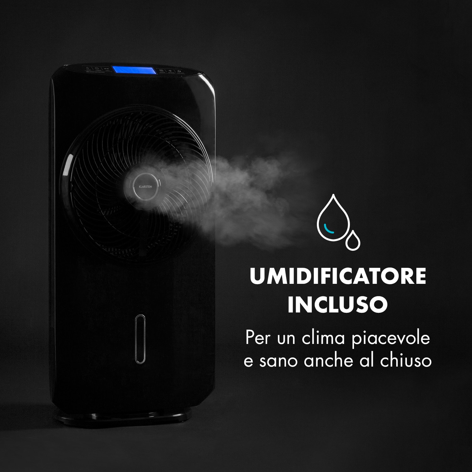Cool Tropic Ventilatore a Colonna con Umidificatore  48W 2820m³/h nero Nero