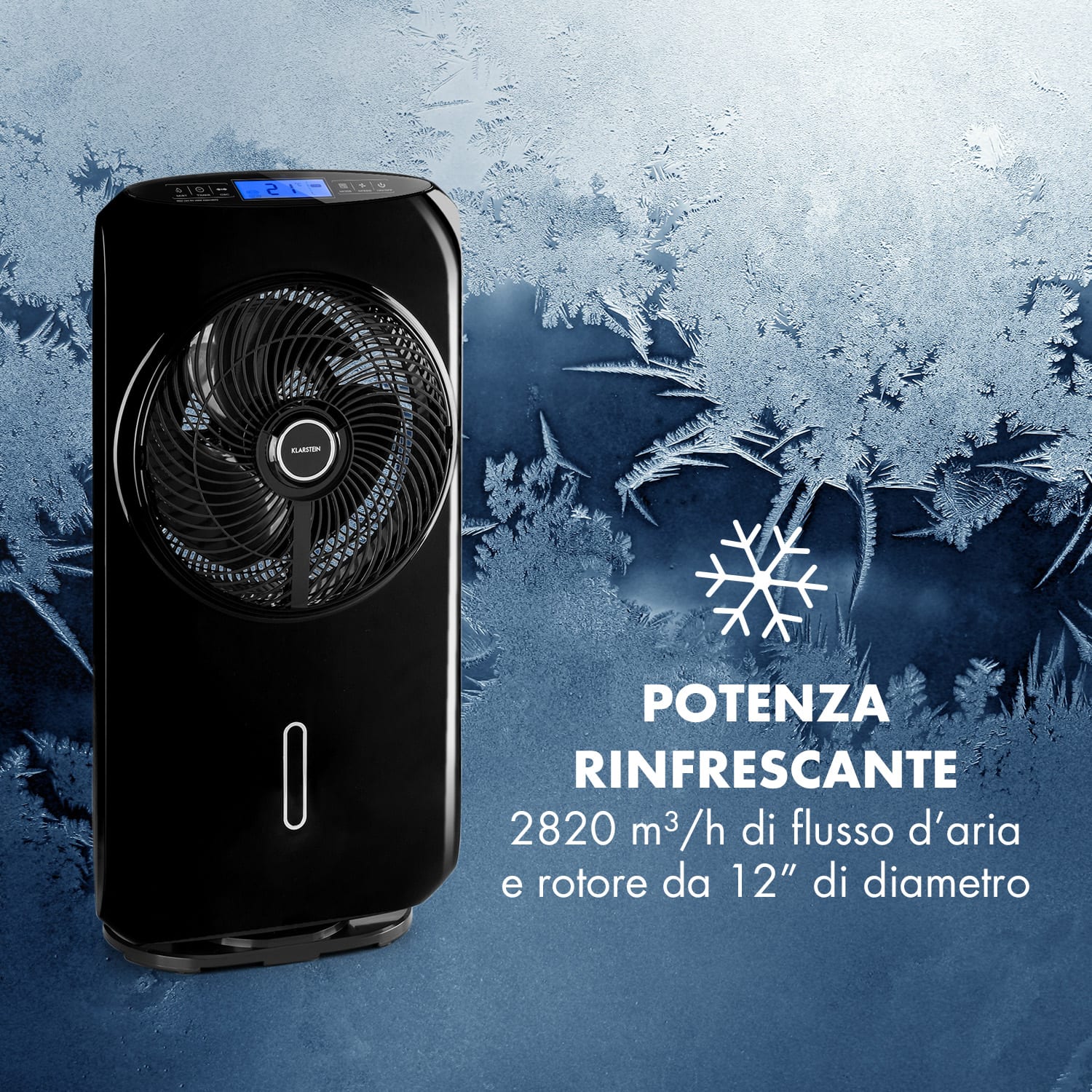 Cool Tropic Ventilatore a Colonna con Umidificatore  48W 2820m³/h nero Nero