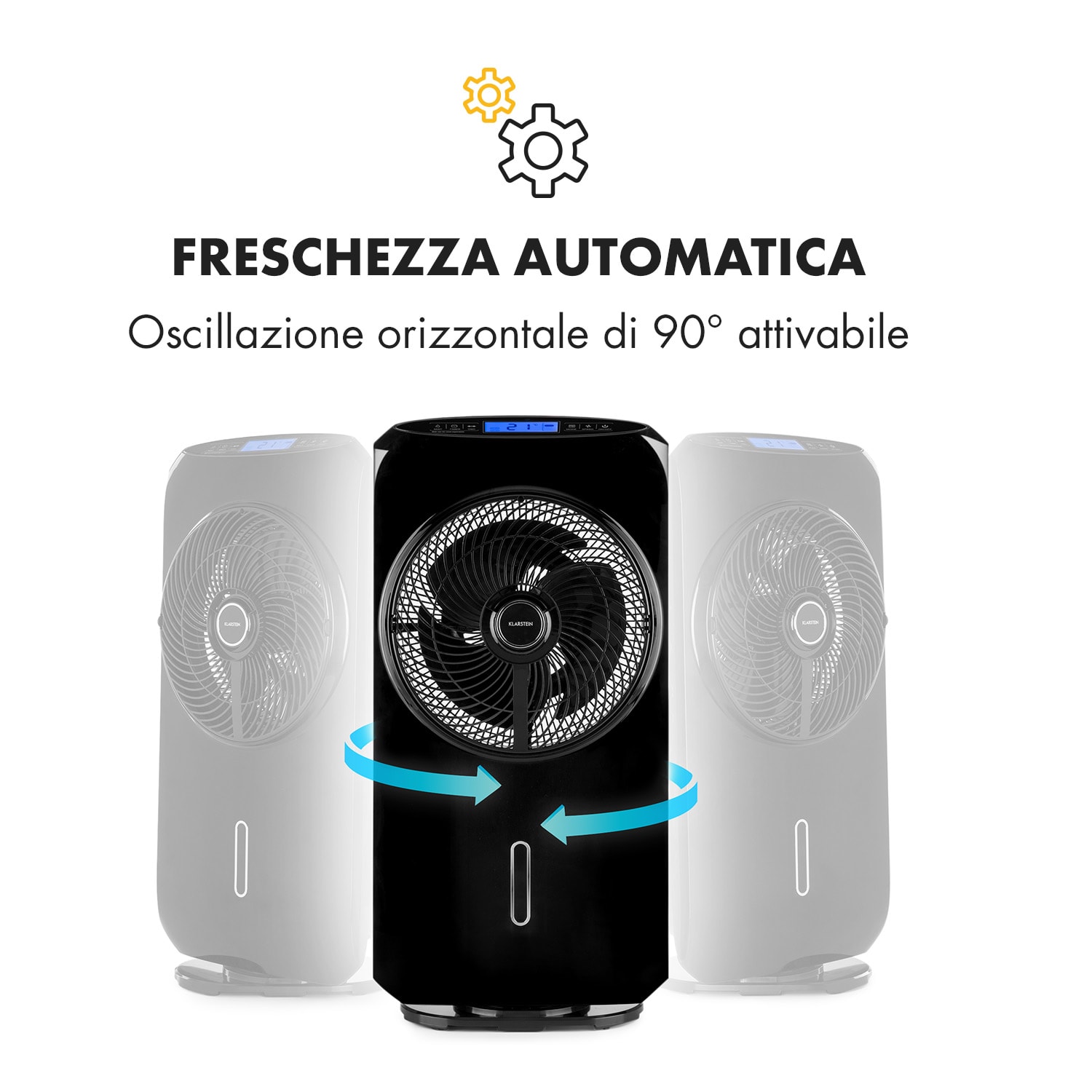 Cool Tropic Ventilatore a Colonna con Umidificatore  48W 2820m³/h nero Nero