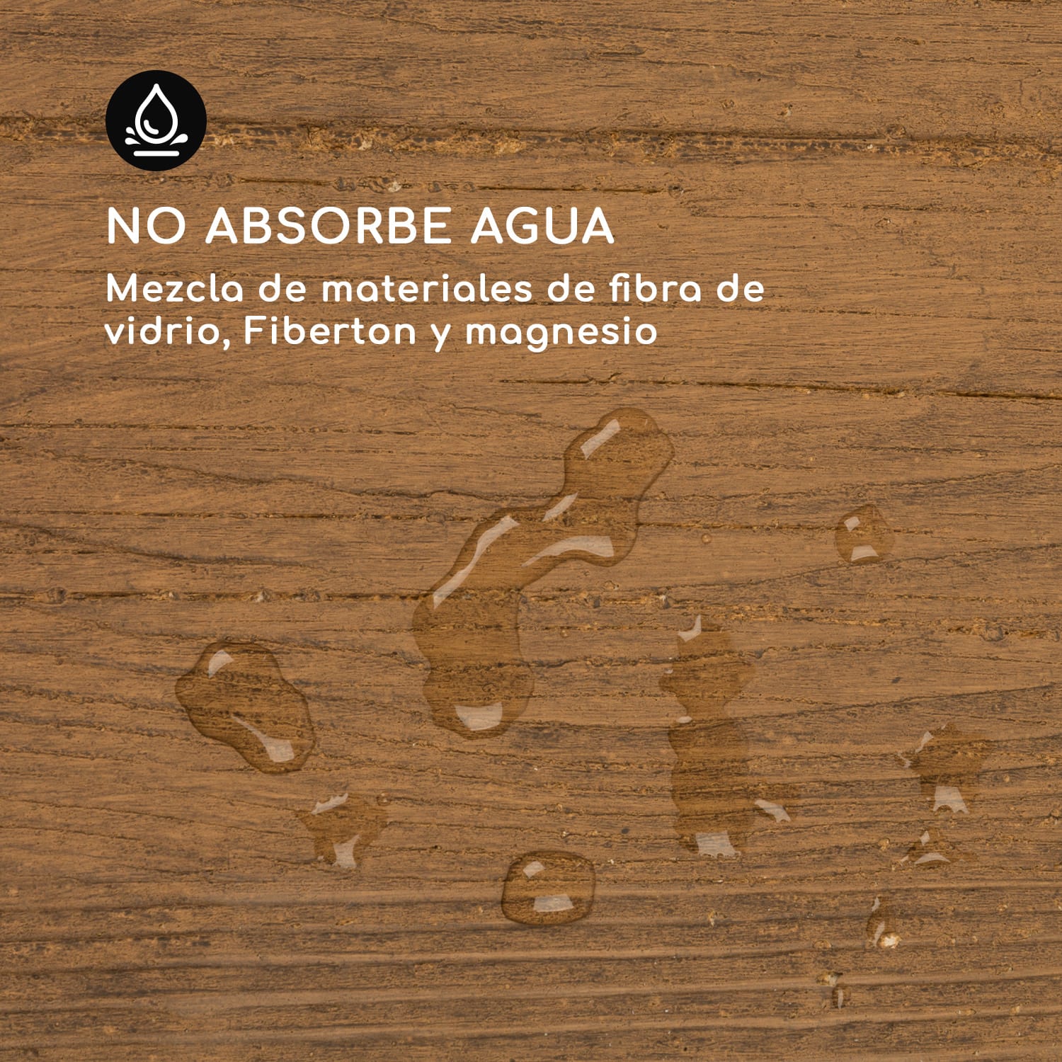 Timberflor tiesto 55 x 50 x 55 cm fibra de vidrio interior/exterior marrón 