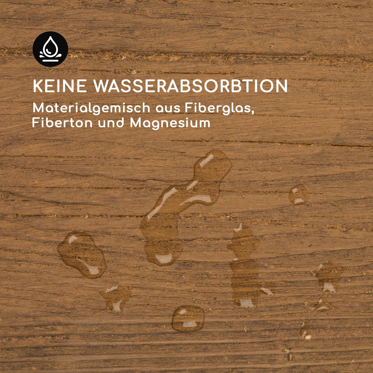 Timberflor Bac à fleurs 40 x 80 x 40 cm fibre de verre - marron 