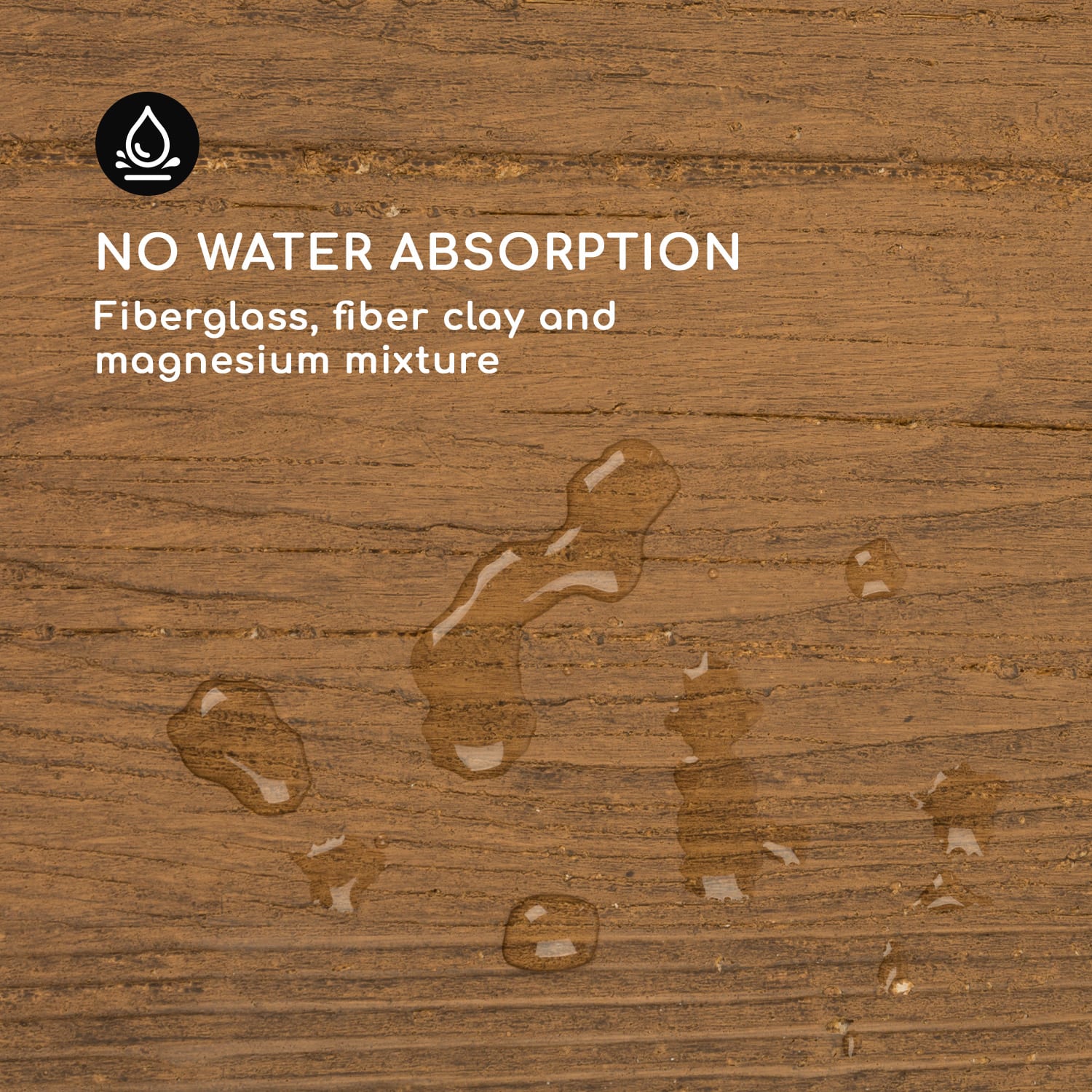 Timberflor, ghiveci de 40 x 80 x 40 cm din fibră de sticlă interioară / exterior maro 