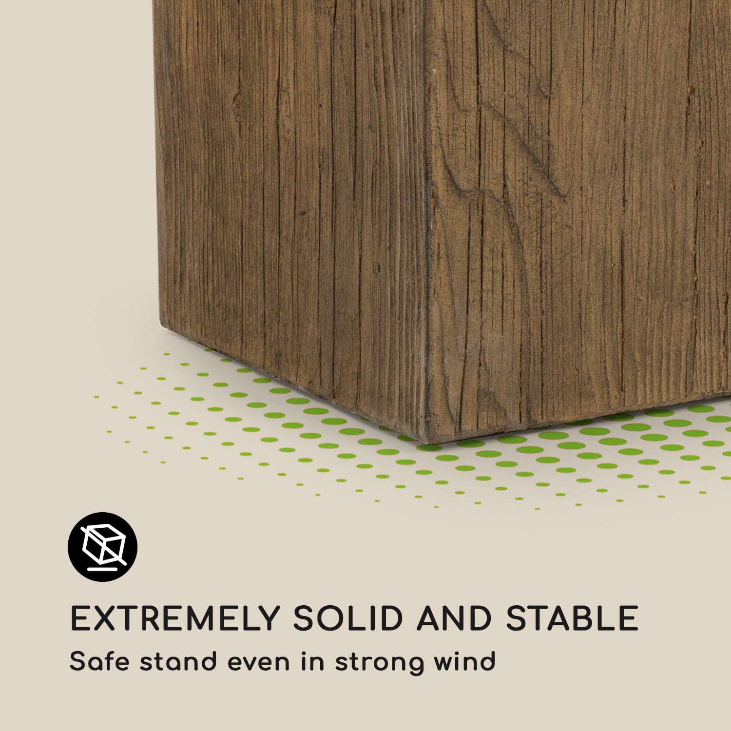 Timberflor, ghiveci de 40 x 80 x 40 cm din fibră de sticlă interioară / exterior maro 