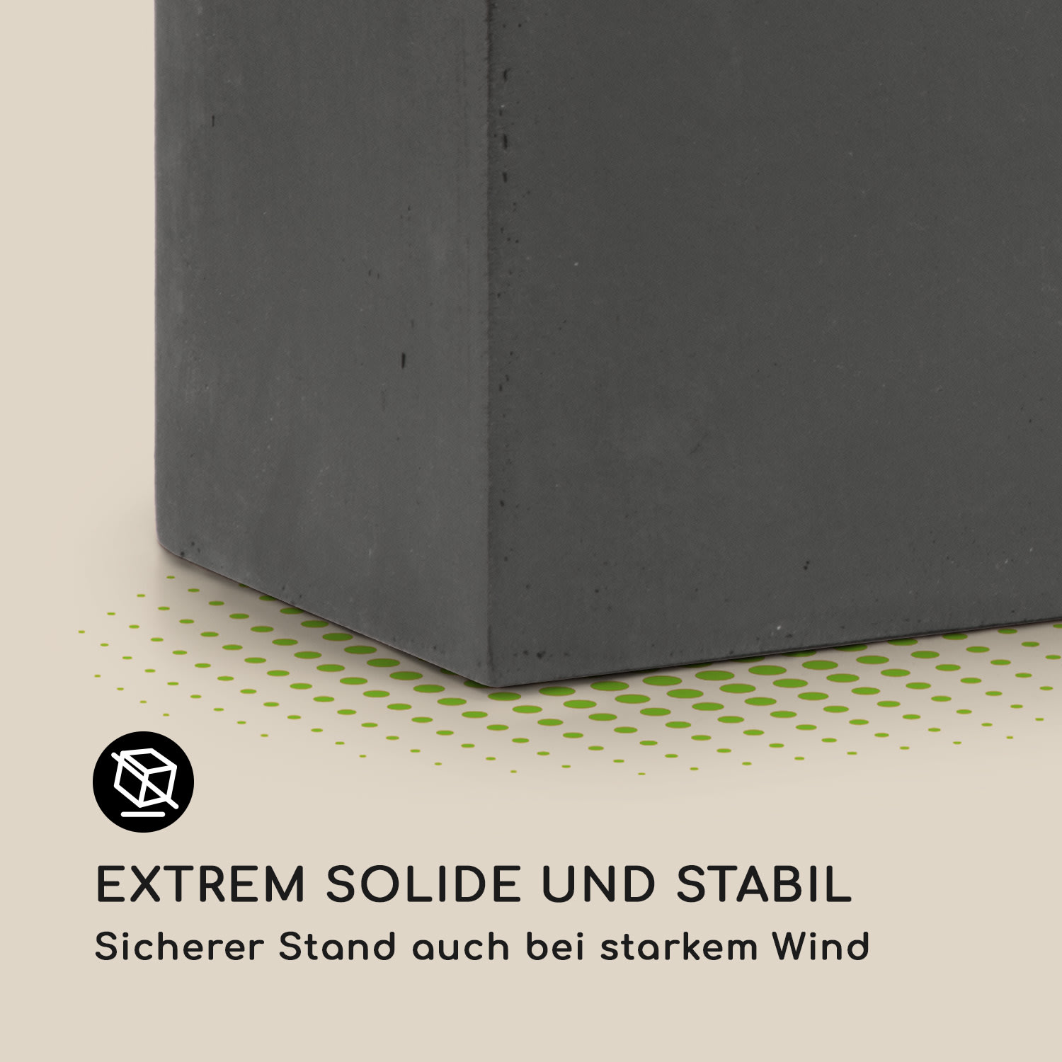 Solidflor Pflanztopf 75 x 20 x 20 cm Fiberglas In-/Outdoor dunkelgrau 