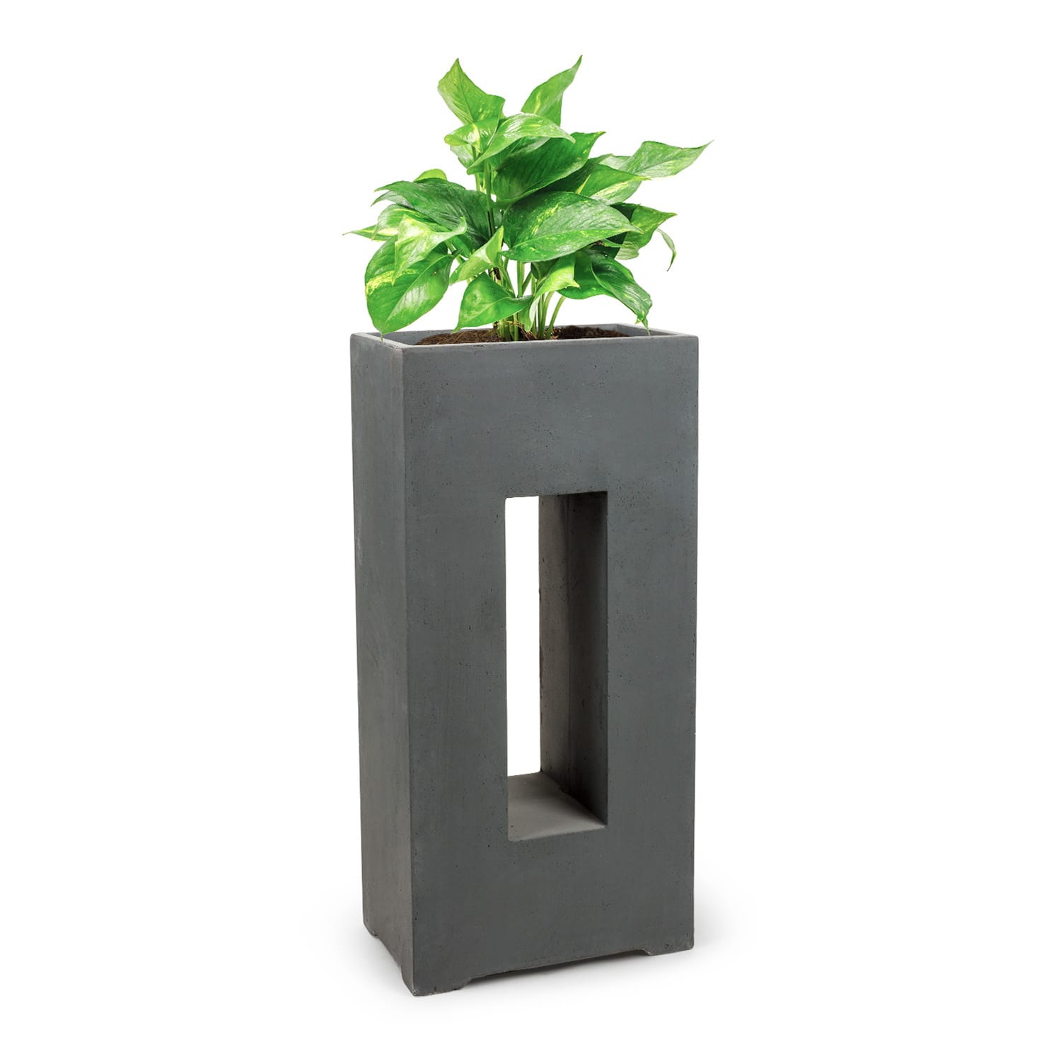 Airflor, donica ogrodowa/dekoracyjna, 45 x 100 x 27 cm, włókno szklane, kolor ciemnoszary Ciemnoszary cement