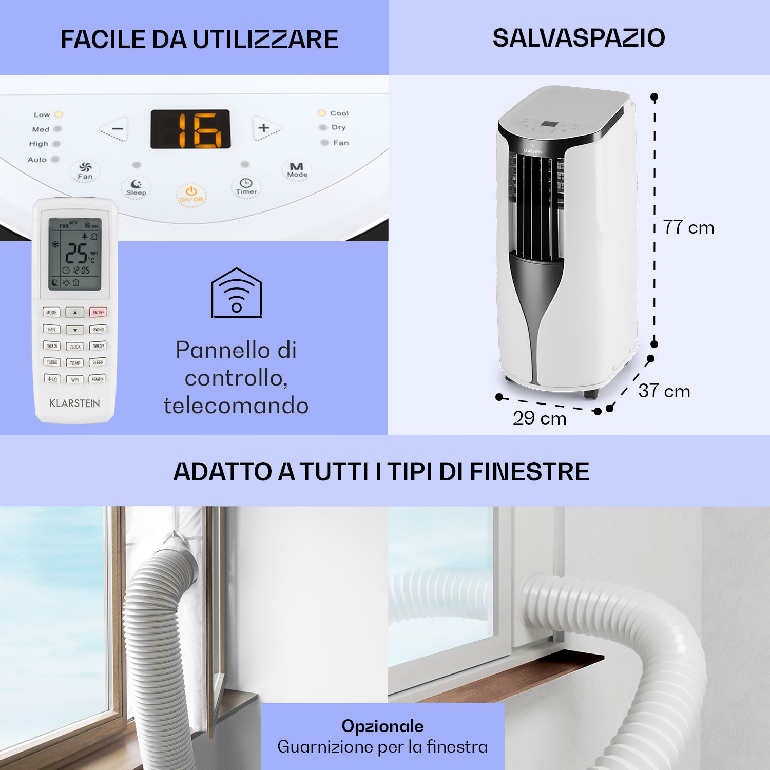 New Breeze ECO climatizzatore portatile, 10.000 BTU / 2,9 kW, CEE A+ 10.000 BTU | Bianco