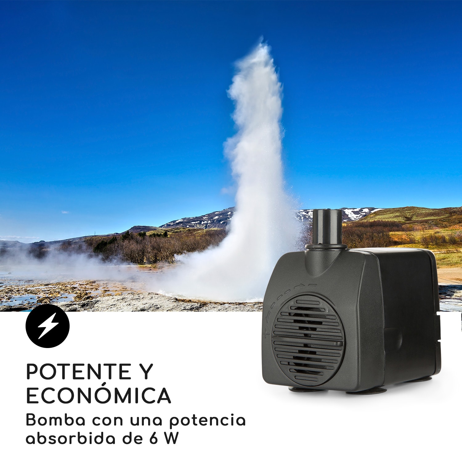 Rochester Falls Fuente de jardín IPX8 6 W Poliresina 3 LEDs Aspecto de piedra 