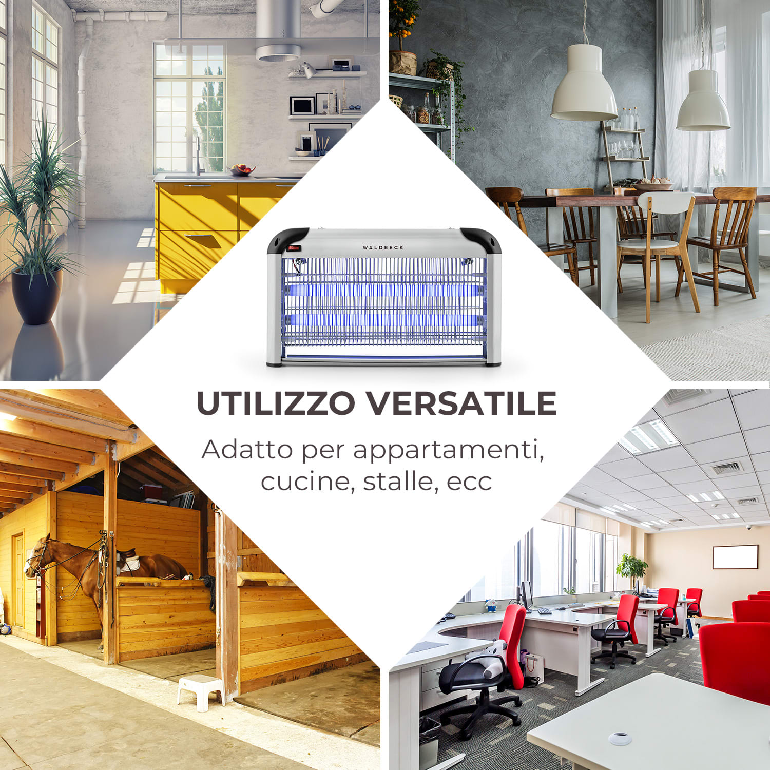 Mosquito Ex 5000 Insetticida Luce UV 38W 150m² argento 