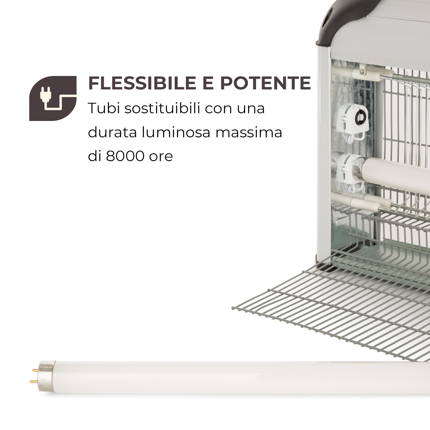 Mosquito Ex 5000 Insetticida Luce UV 38W 150m² argento 