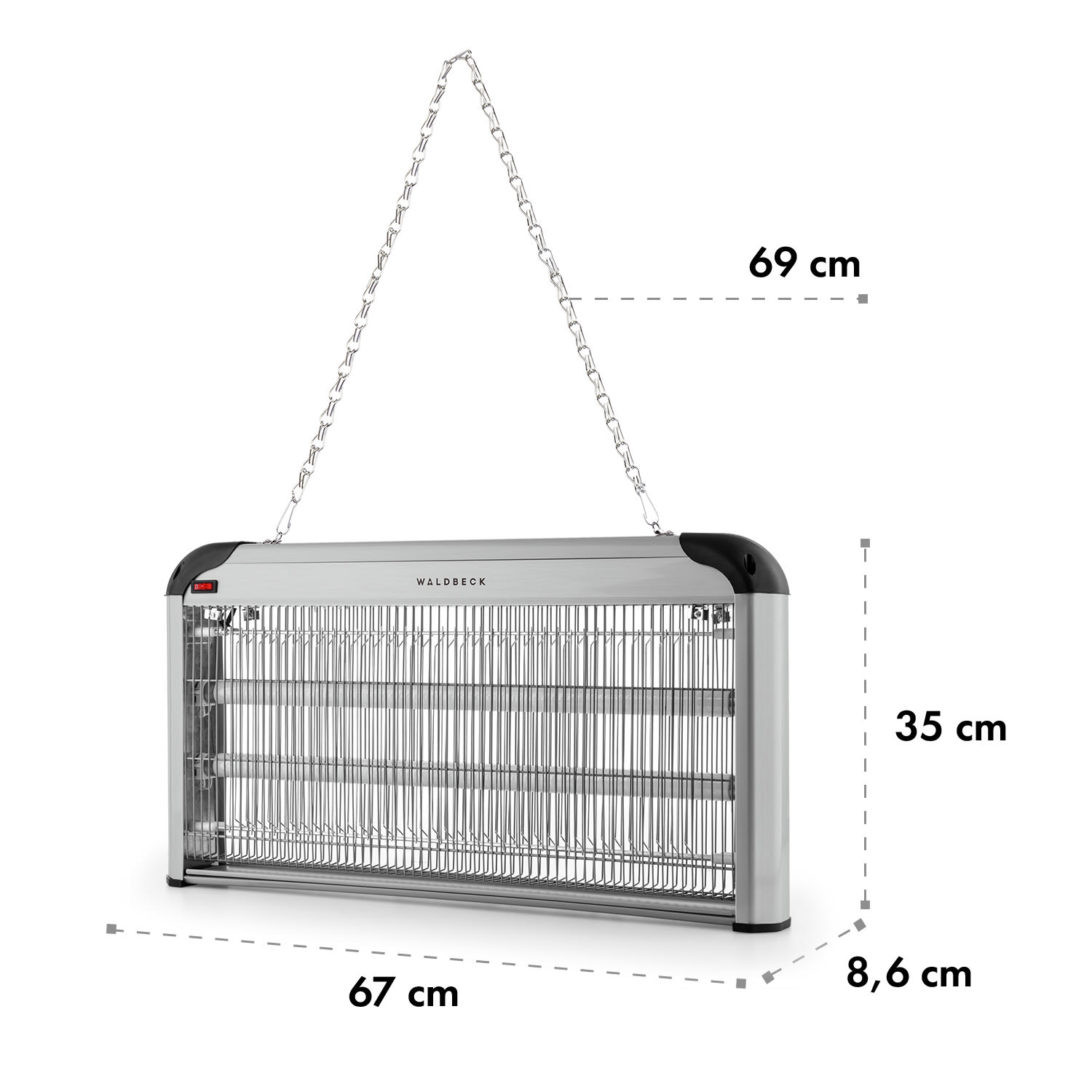 Mosquito Ex 6000, ucigaș de insecte, lumină uv, 43W, 200m², argintiu 