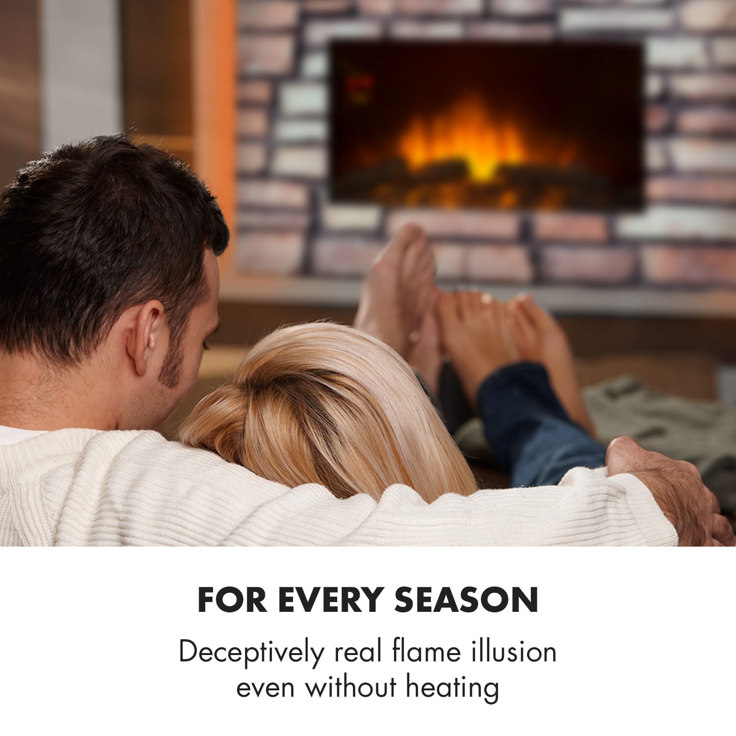 Colmar, kominek elektryczny, szkło, 2000 W, 7 kolorów diod LED, pilot zdalnego sterowania 