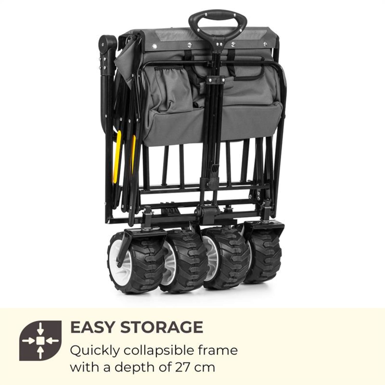 Easy Rider, prikolica, do 70 kg, teleskopska šipka, sklopiva, siva Tamno siva