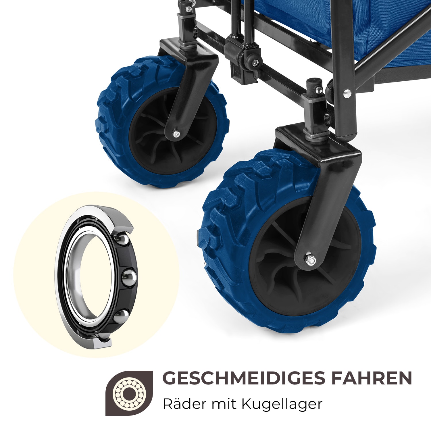 Easy Rider chariot de transport jusqu'à 70kg barre télescopique pliant bleu Bleu Océan