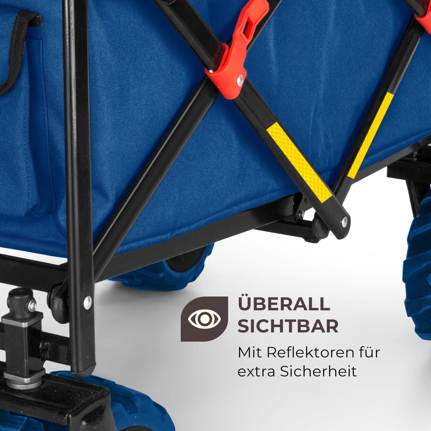 Easy Rider chariot de transport jusqu'à 70kg barre télescopique pliant bleu Bleu Océan