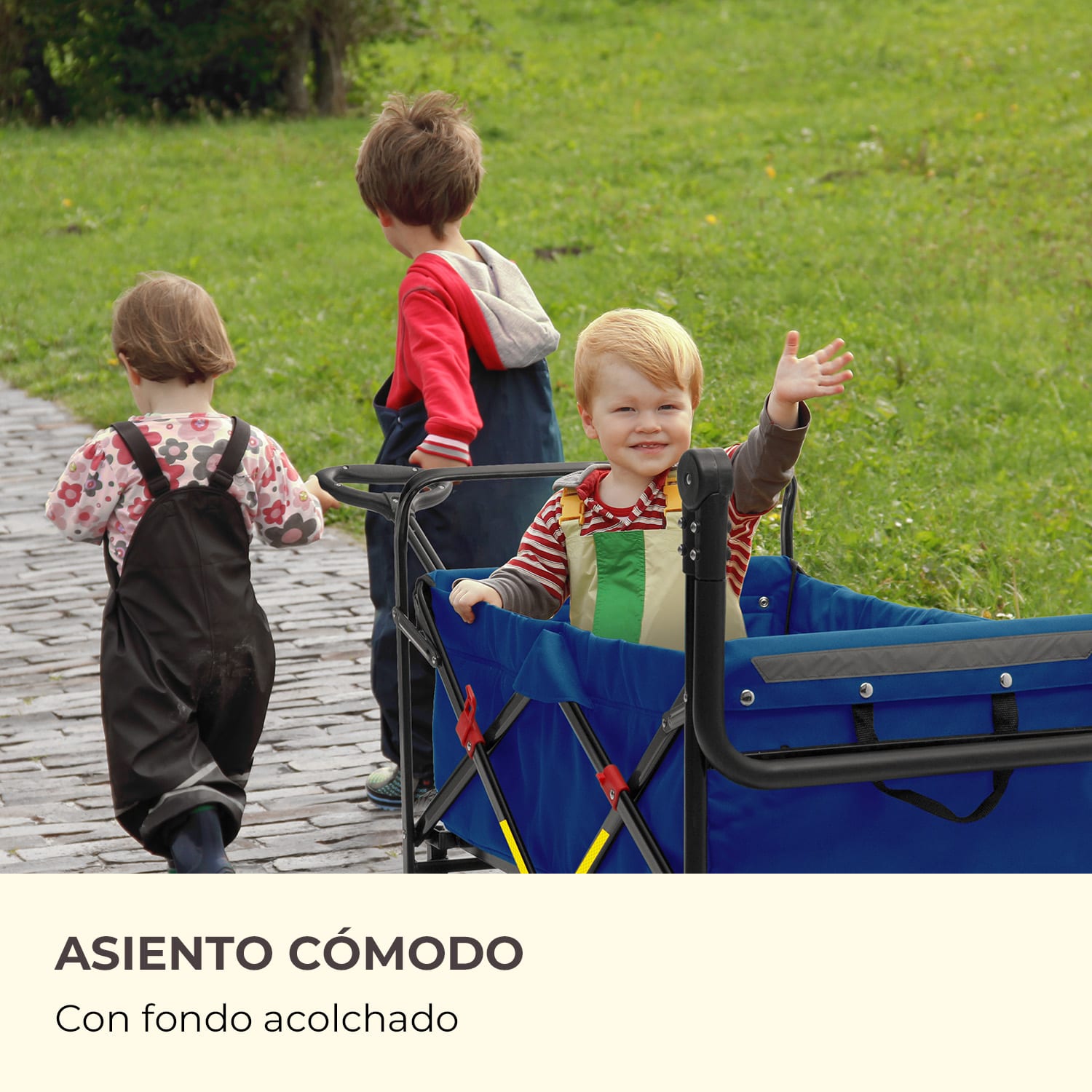 Easy Rider Carrito de mano hasta 70 kg Barra telescópica Plegable Azul Azul Marino