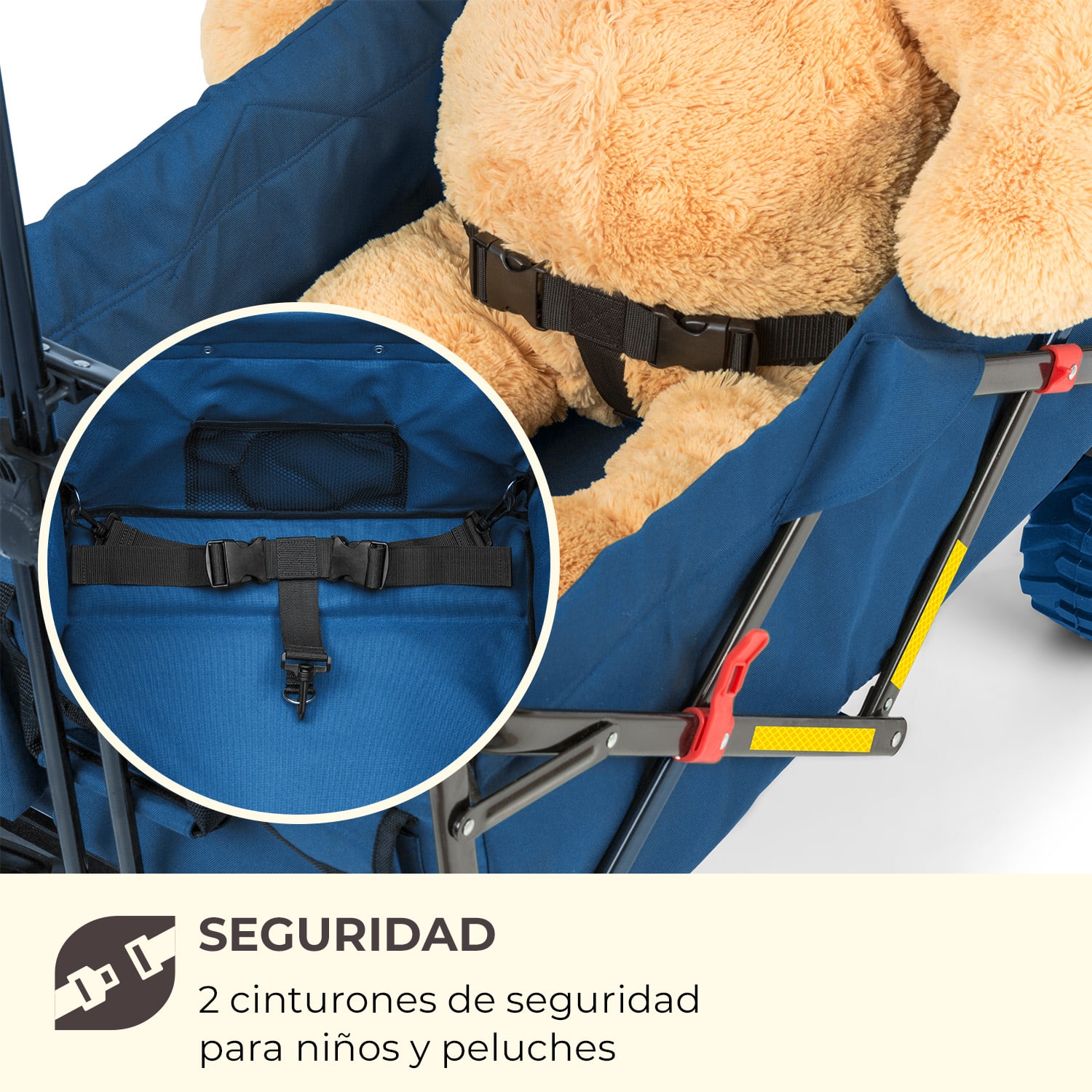 Easy Rider Carrito de mano hasta 70 kg Barra telescópica Plegable Azul Azul Marino