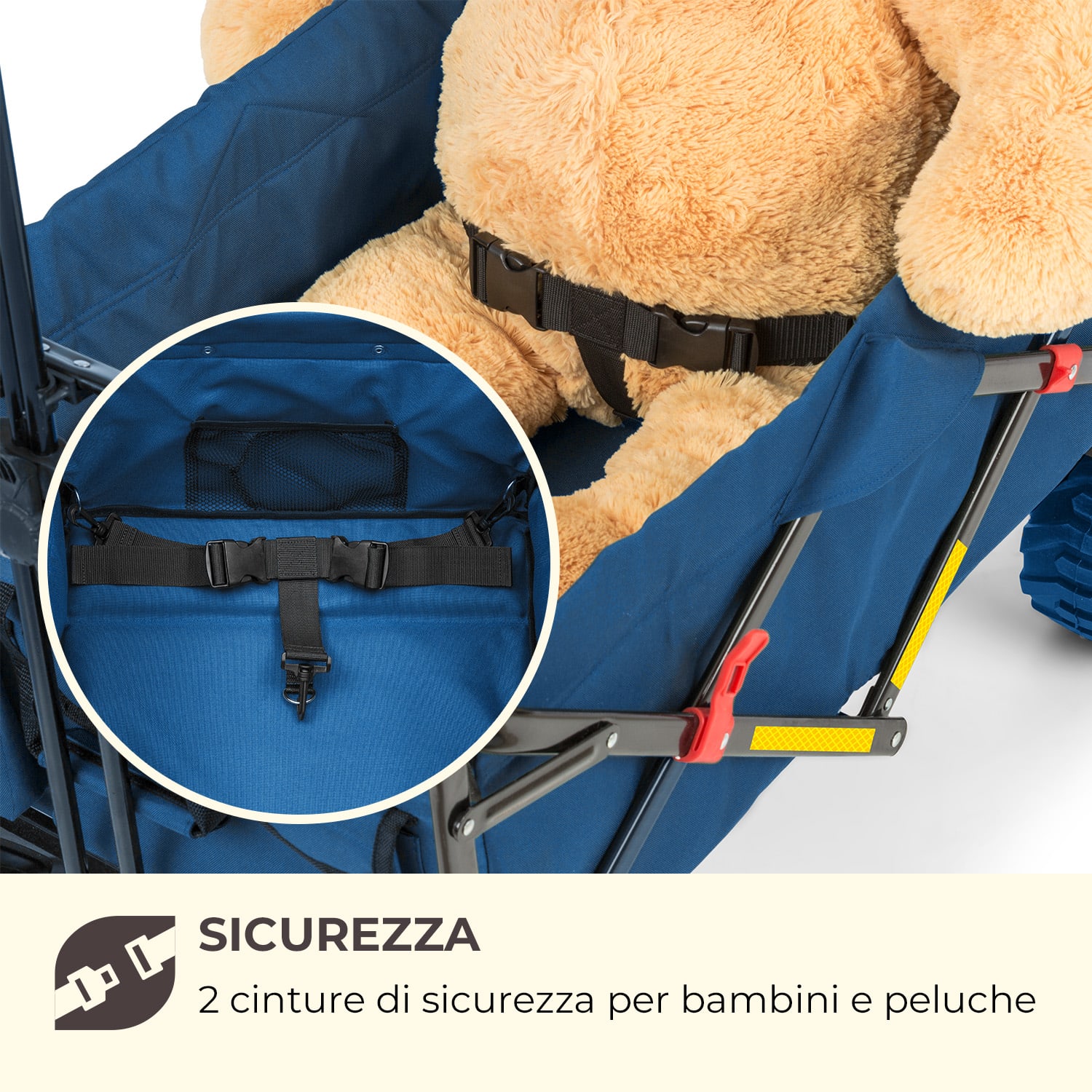 Easy Rider Carretto max. 70kg Asta Telescopica Pieghevole blu 