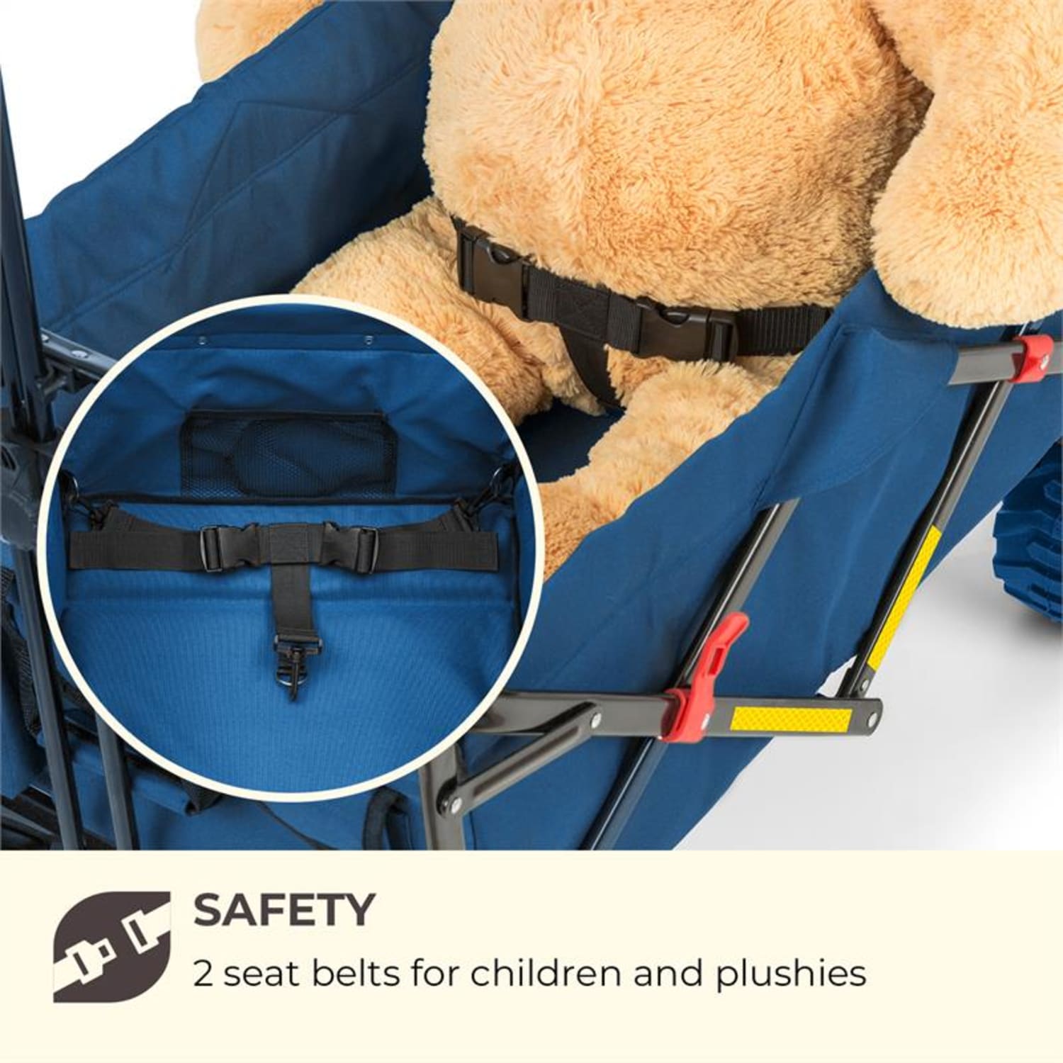 Easy Rider, húzható kocsi, 70 kg-ig, teleszkópos rúd, összecsukható, kék Kék óceán