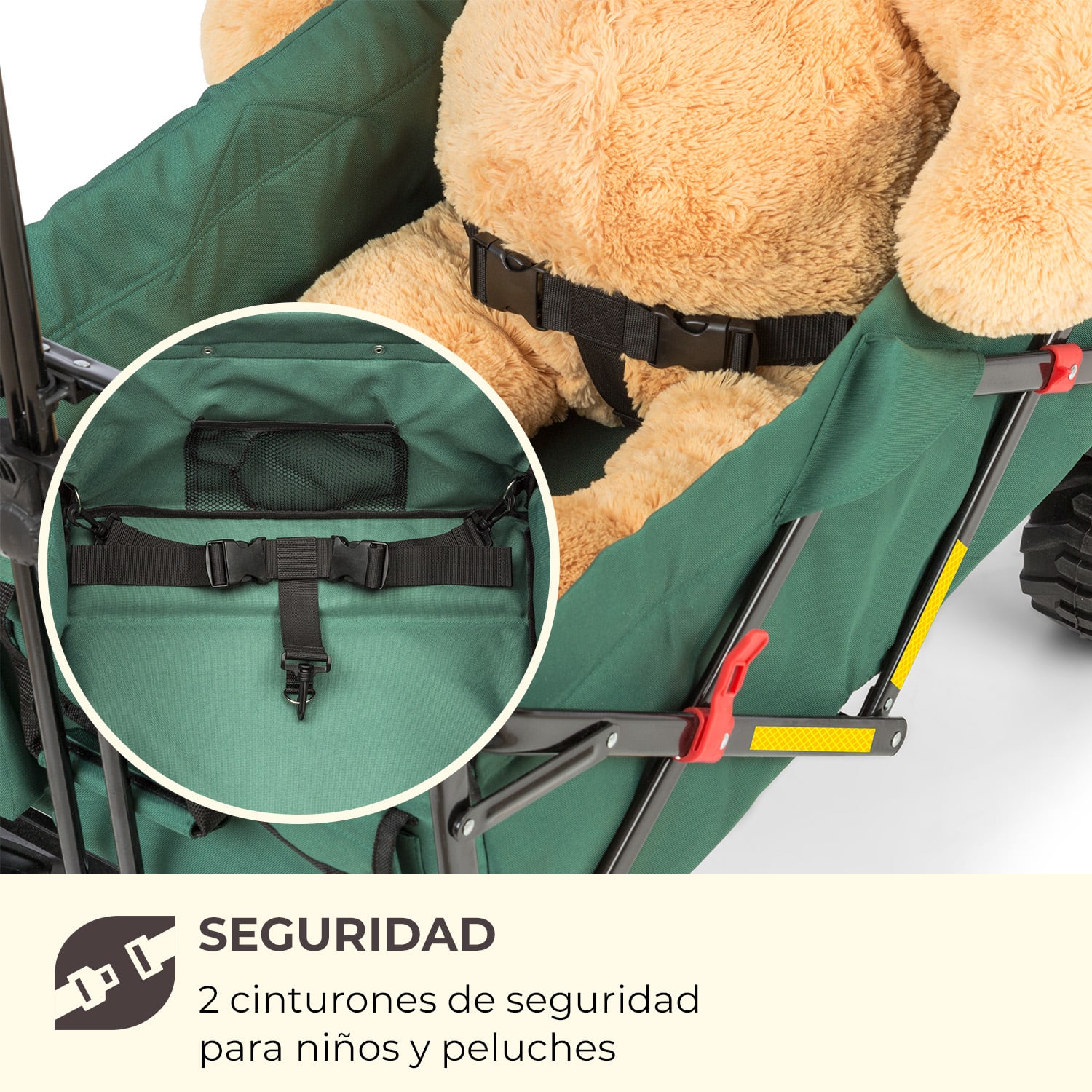 Easy Rider Carrito de mano hasta 70 kg Barra telescópica Plegable Verde Musgo Oscuro