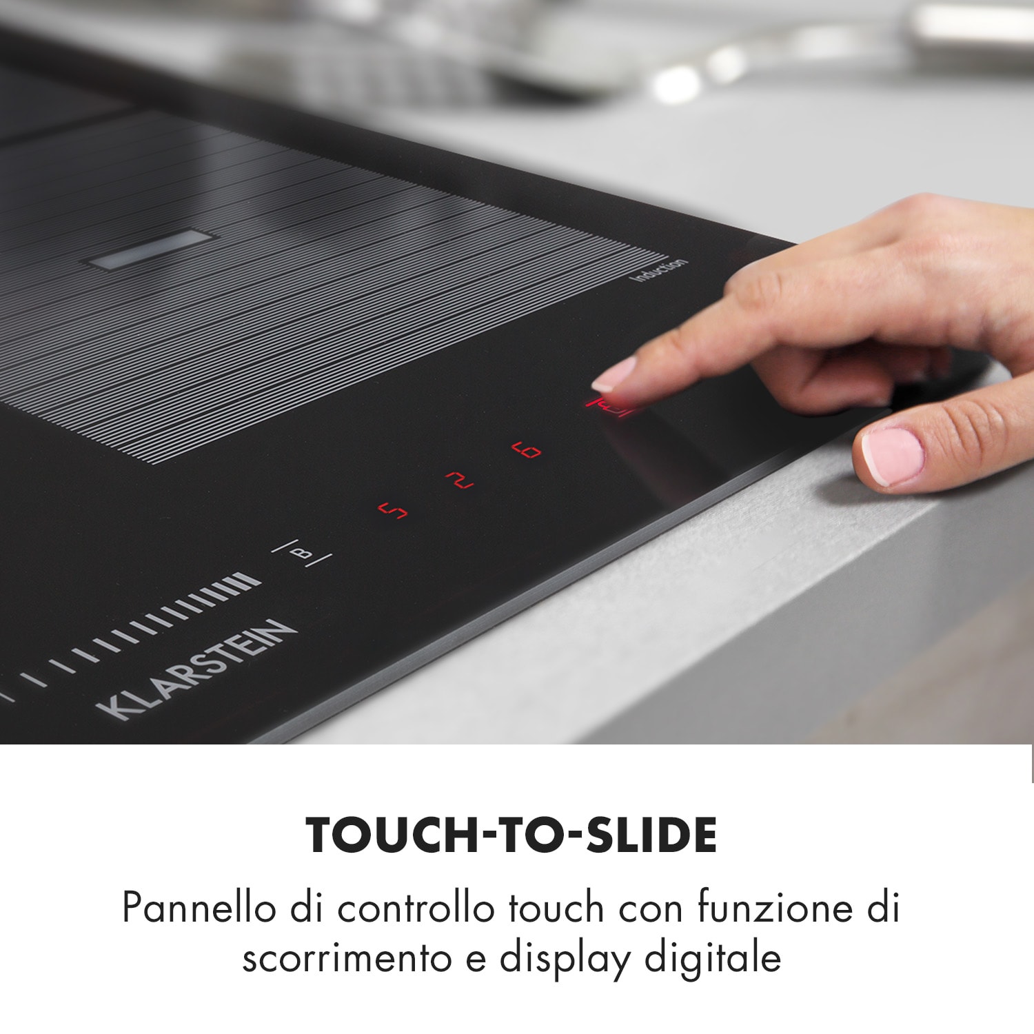 Virtuosa Flex 60 Piano Cottura a Induzione 4 Zone 7200 W Booster  Ad Incasso Nero 