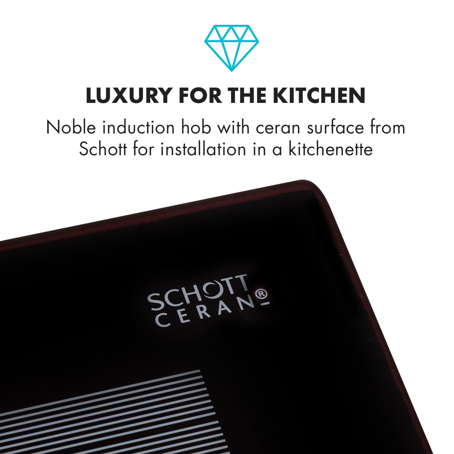 Virtuosa Flex 60 płyta indukcyjna do zabudowy 4 pola grzewcze7200W Schott Ceran czarna 