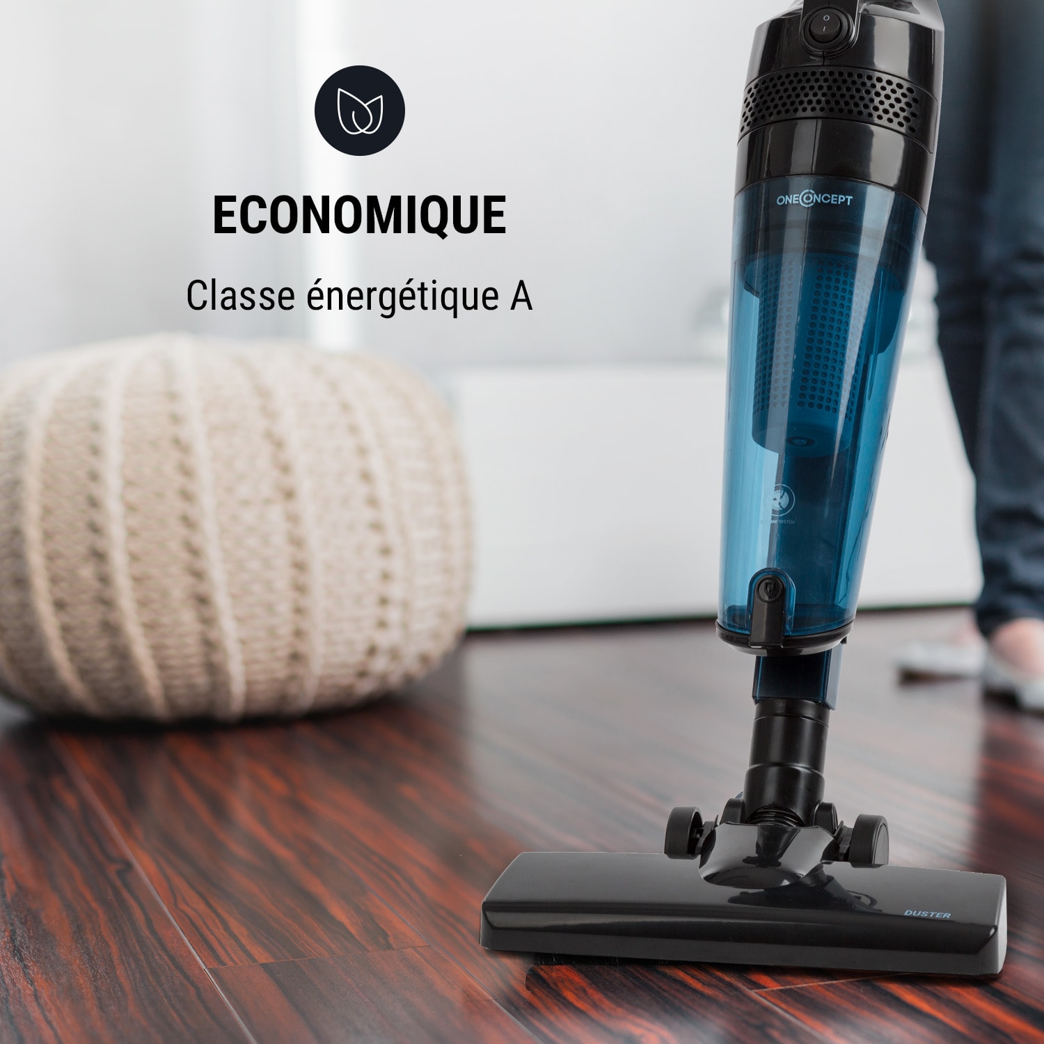 Duster Aspirateur cyclone sans sac 72dB 600W - bleu & noir 