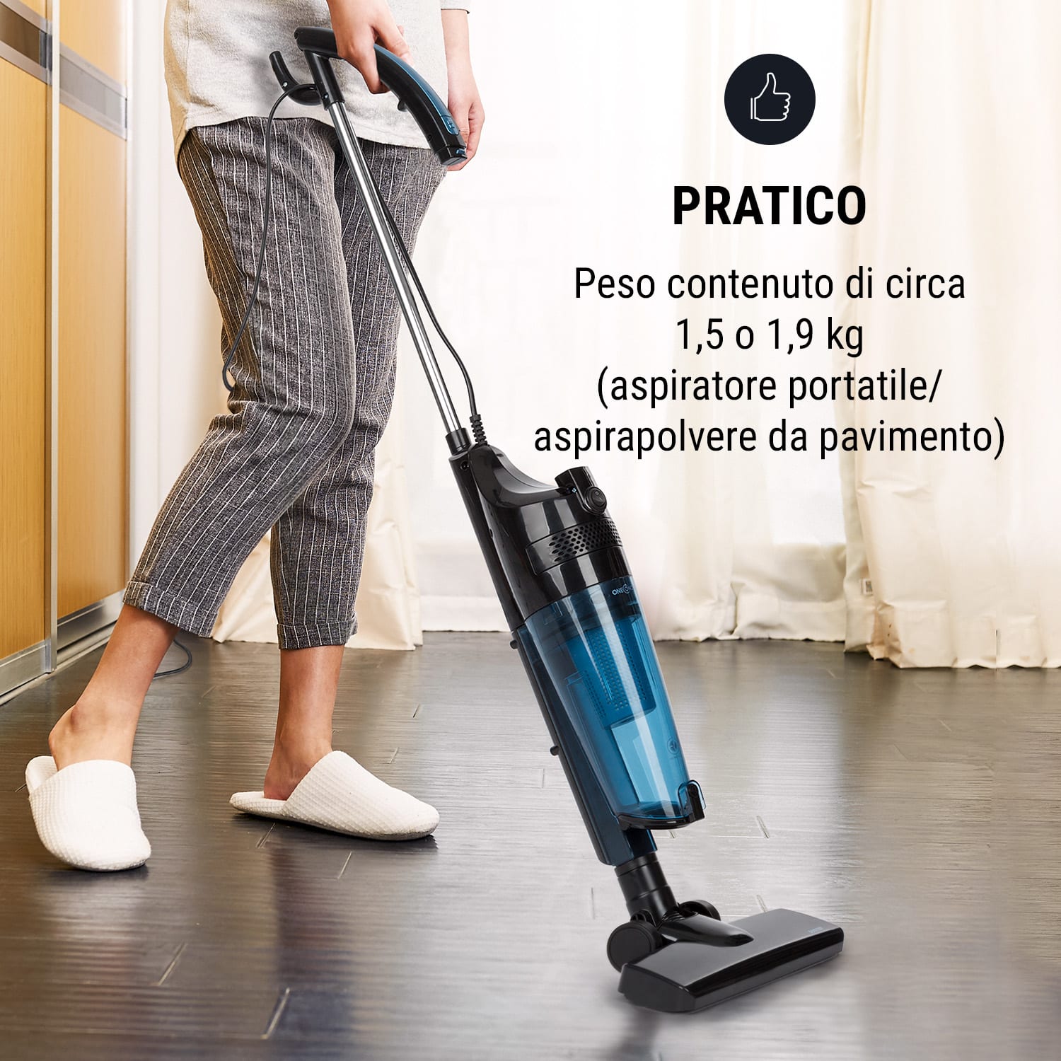 Duster Aspirapolvere Sistema Filtro Cyclonic 600 W blu/nero 