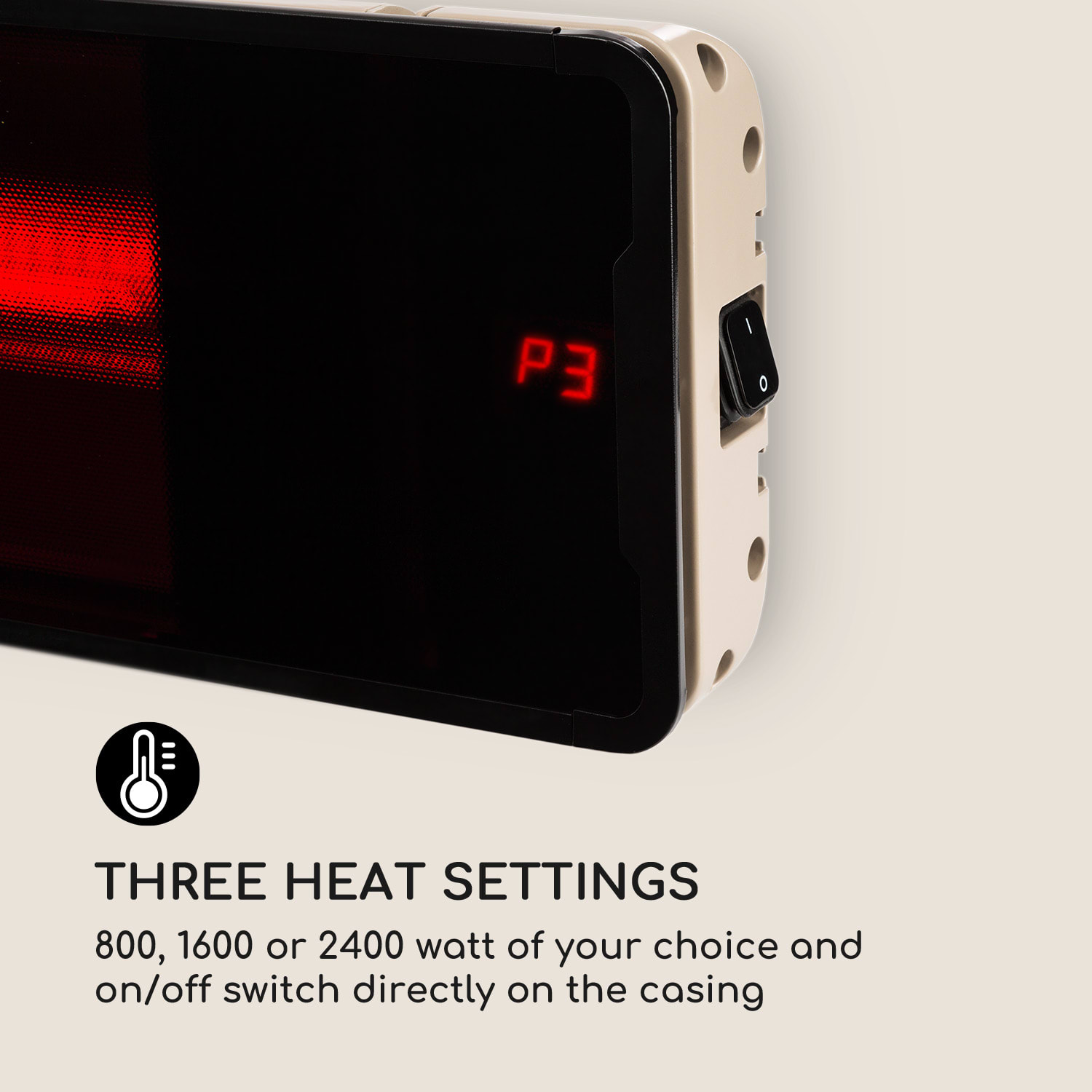 Phantom Plus Aquecedor Radiante Alumínio 800/1200/2400W Controlo Remoto Cinza 2400 W | Não