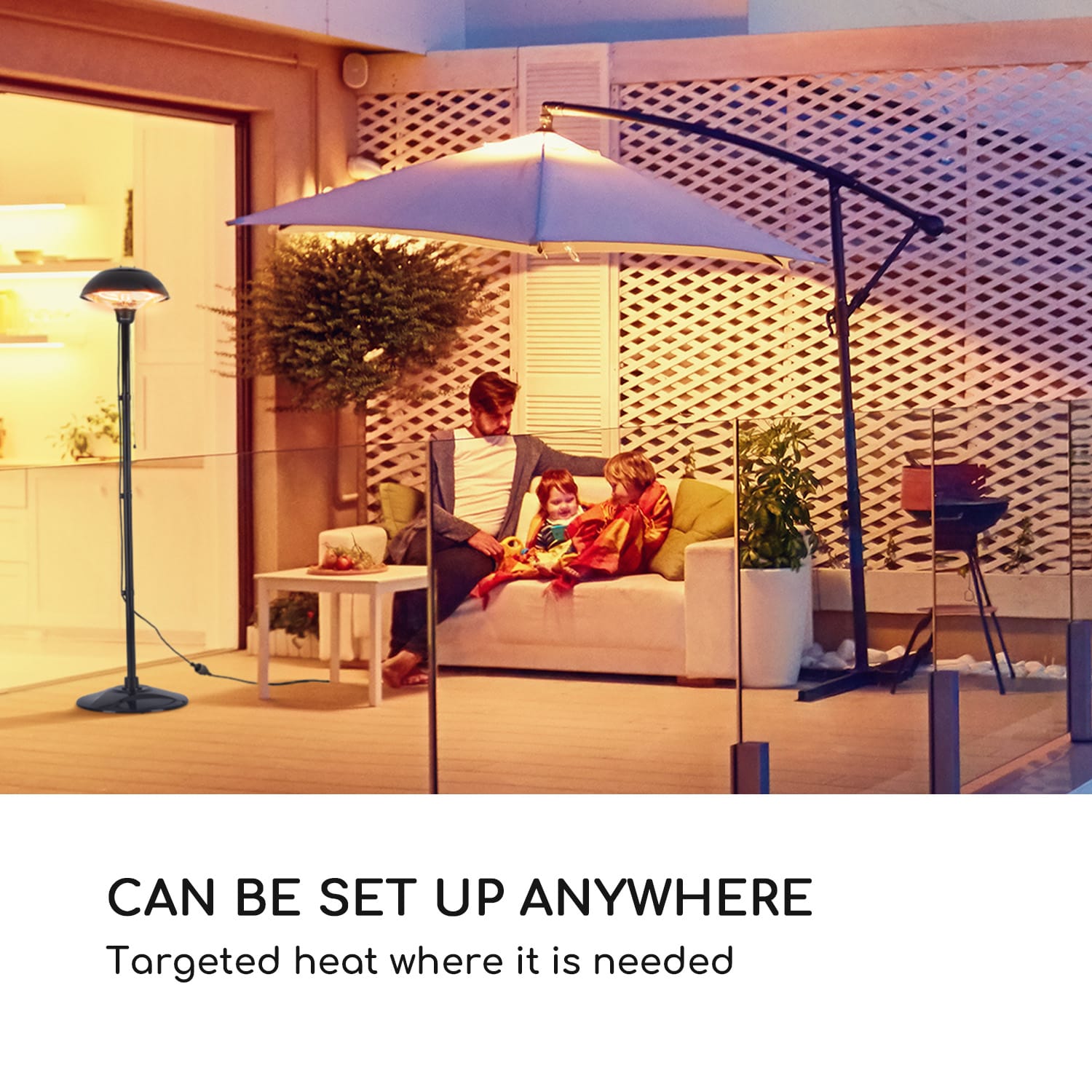 Heat Guard Backline, infracrvena grijalica, 750/1500 W, Carbon, IP34 