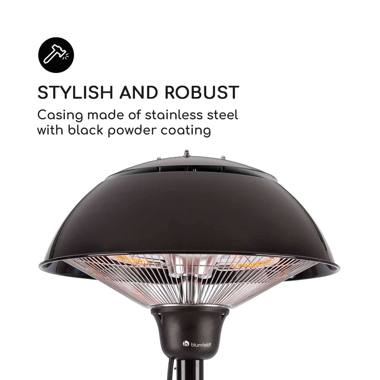 Heat Guard Backline, infracrvena grijalica, 750/1500 W, Carbon, IP34 