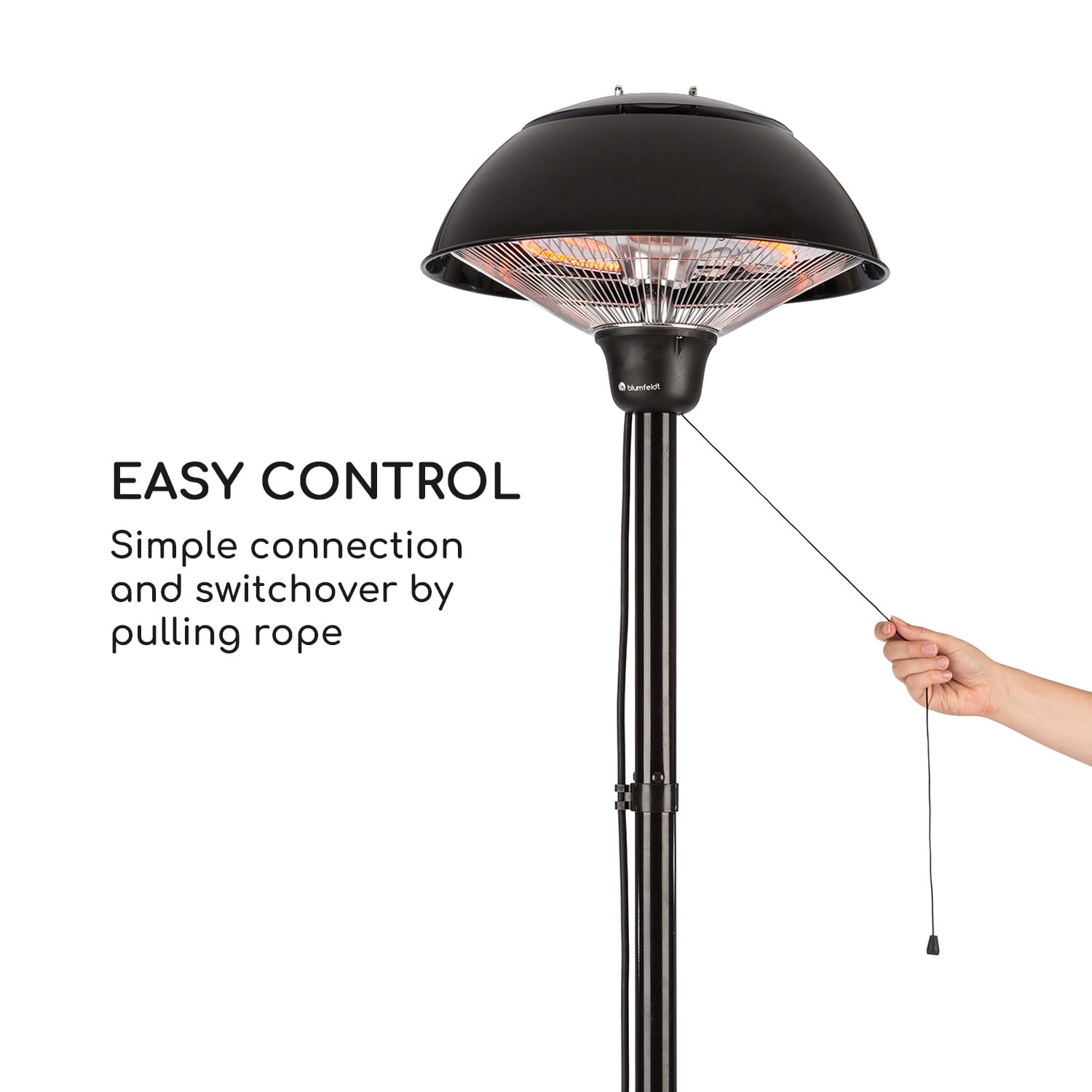 Heat Guard Backline, infracrvena grijalica, 750/1500 W, Carbon, IP34 