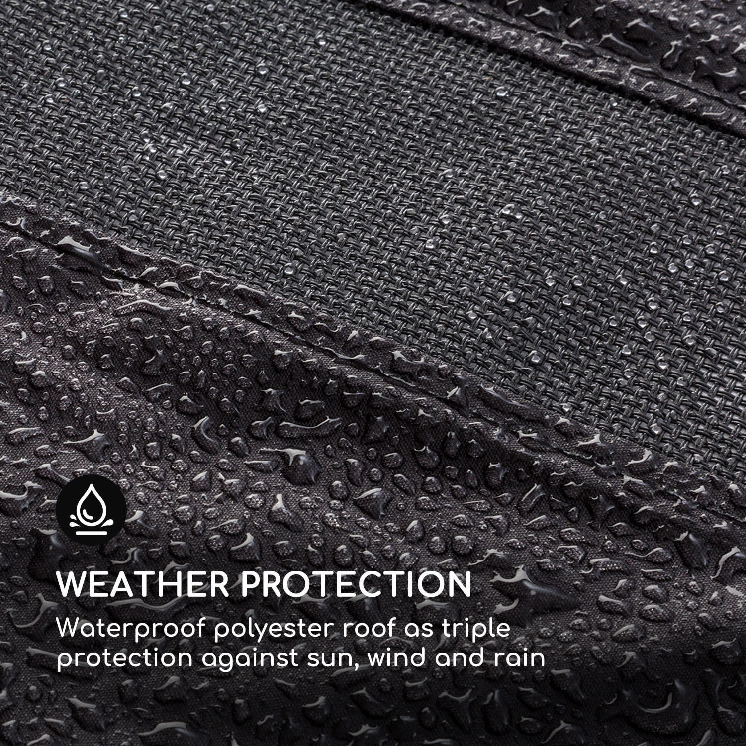 Senator Lounge, leżak ogrodowy, leżanka, 188 x 208 x 205 cm, dach przeciwsłoneczny Ciemnoszary