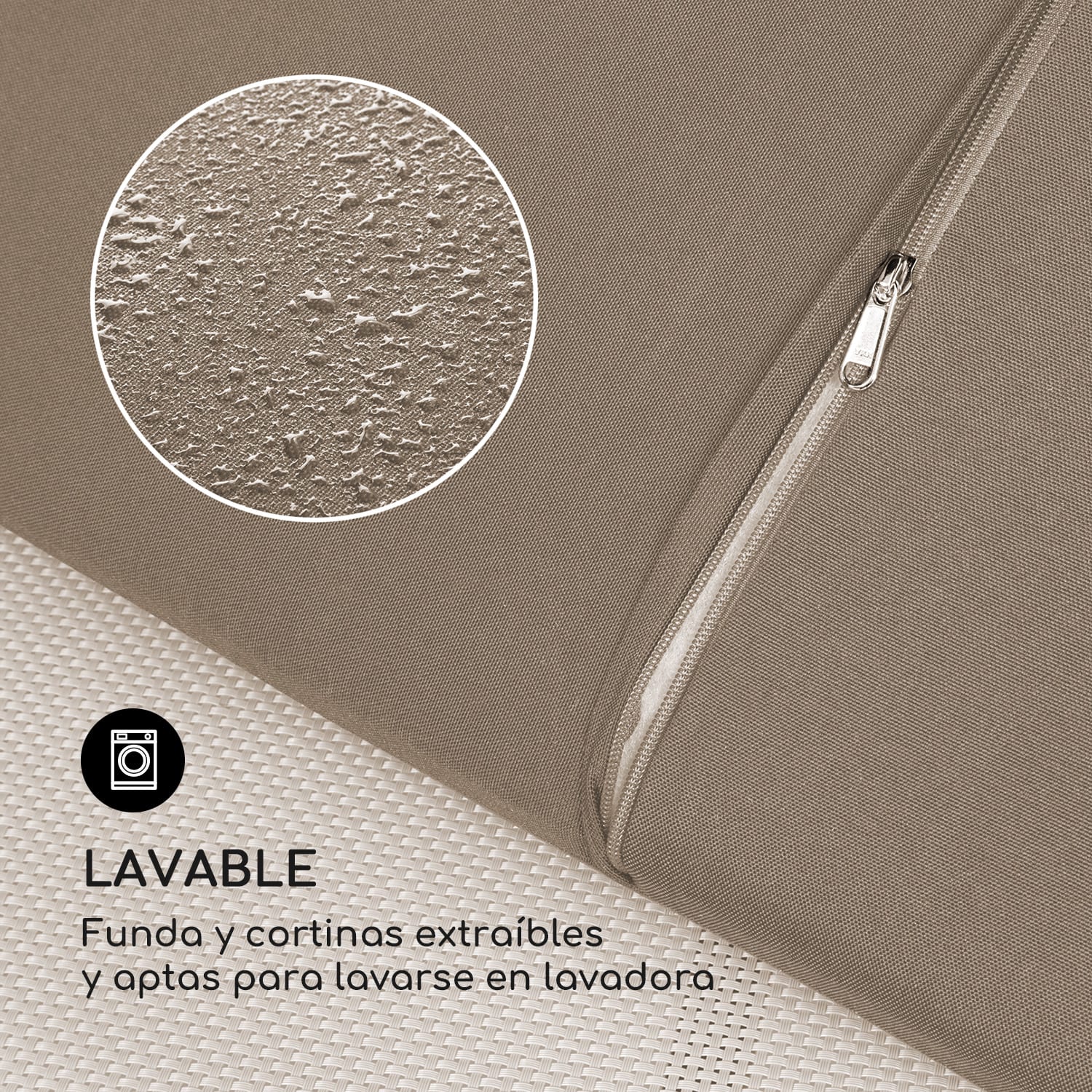 Senator Lounge Tumbona de jardín 188x208x205 cm Toldo Marrón topo Topo Cálido