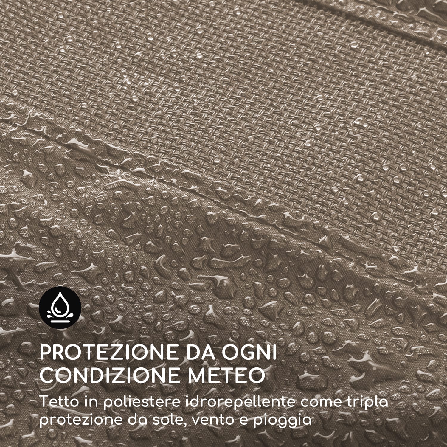 Senator Lounge Sdraio da Giardino 188x208x205cm Parasole talpa Taupe caldo