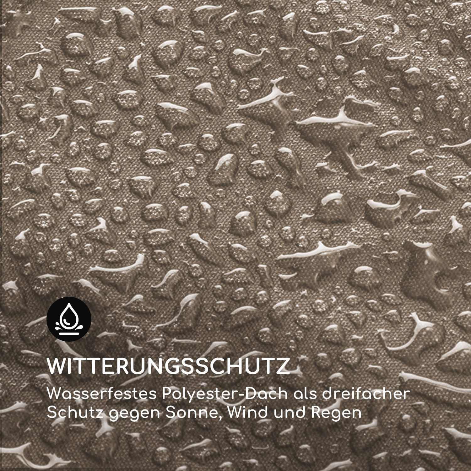 Eremitage Ersatzdach Sonnenschutz Polyester wasserdicht taupe Warmes Taupe