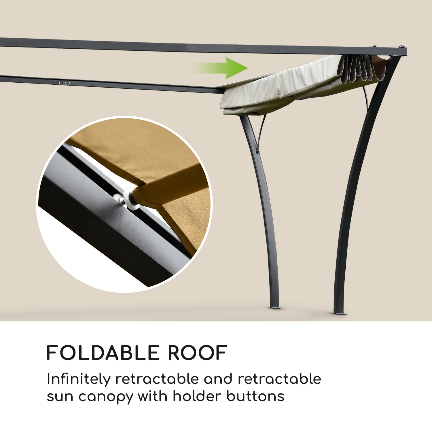 Palazzo, altana ogrodowa, pawilon, pawilon, 4 x 3 m, składany dach, aluminium 