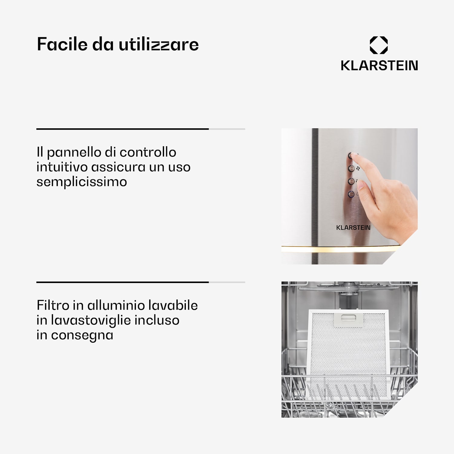 Tron Ambience Cappa a Isola Ø38cm Ricircolo 540m³/h LED Acciaio Inox 