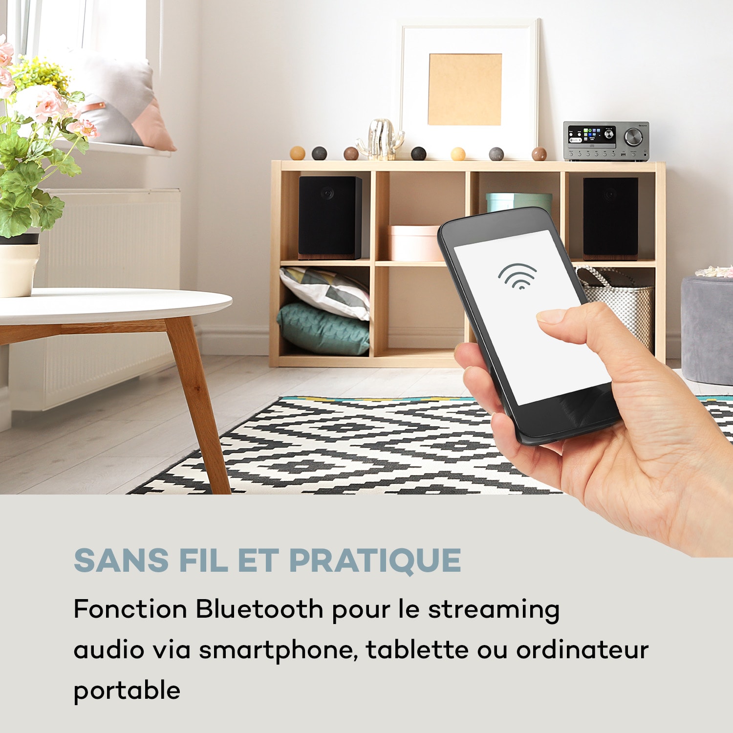 Connect System chaîne stéréo 80 W max. radio Internet/DAB+/ FM lecteur CD 