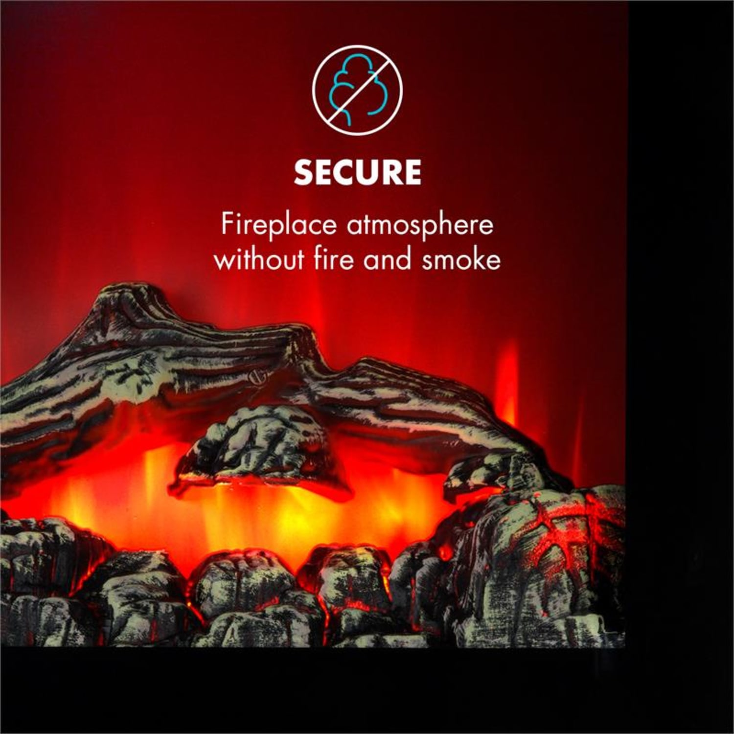 Copenhagen Big, elektrický krb, 950/1900 W, termostat, černý 