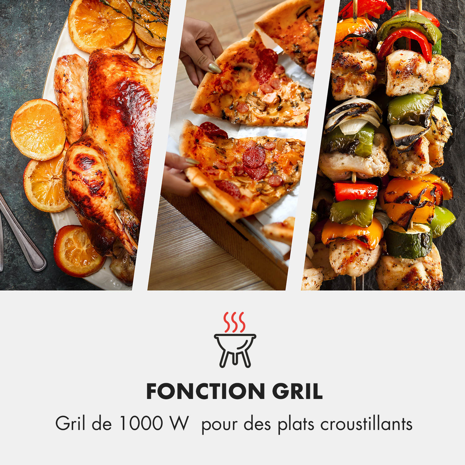 Victoria 25 Four micro-ondes encastrable 25L 900 W Grill 1000W - ivoir Ivoire
