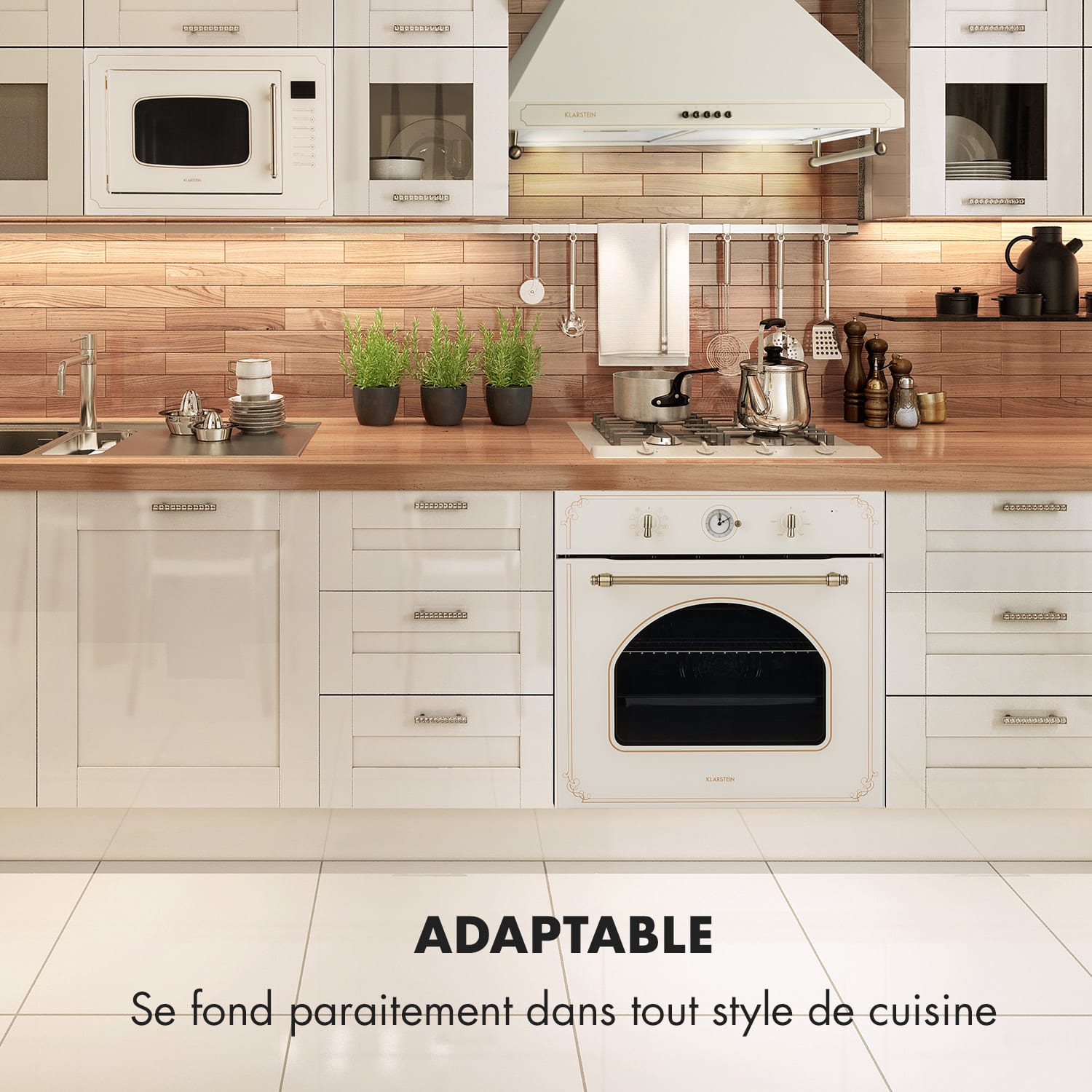 Victoria 25 Four micro-ondes encastrable 25L 900 W Grill 1000W - ivoir Ivoire