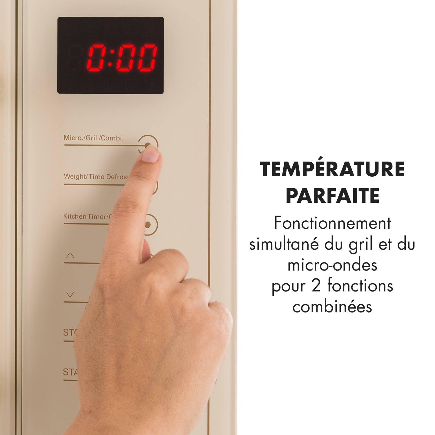 Victoria 25 Four micro-ondes encastrable 25L 900 W Grill 1000W - ivoir Ivoire
